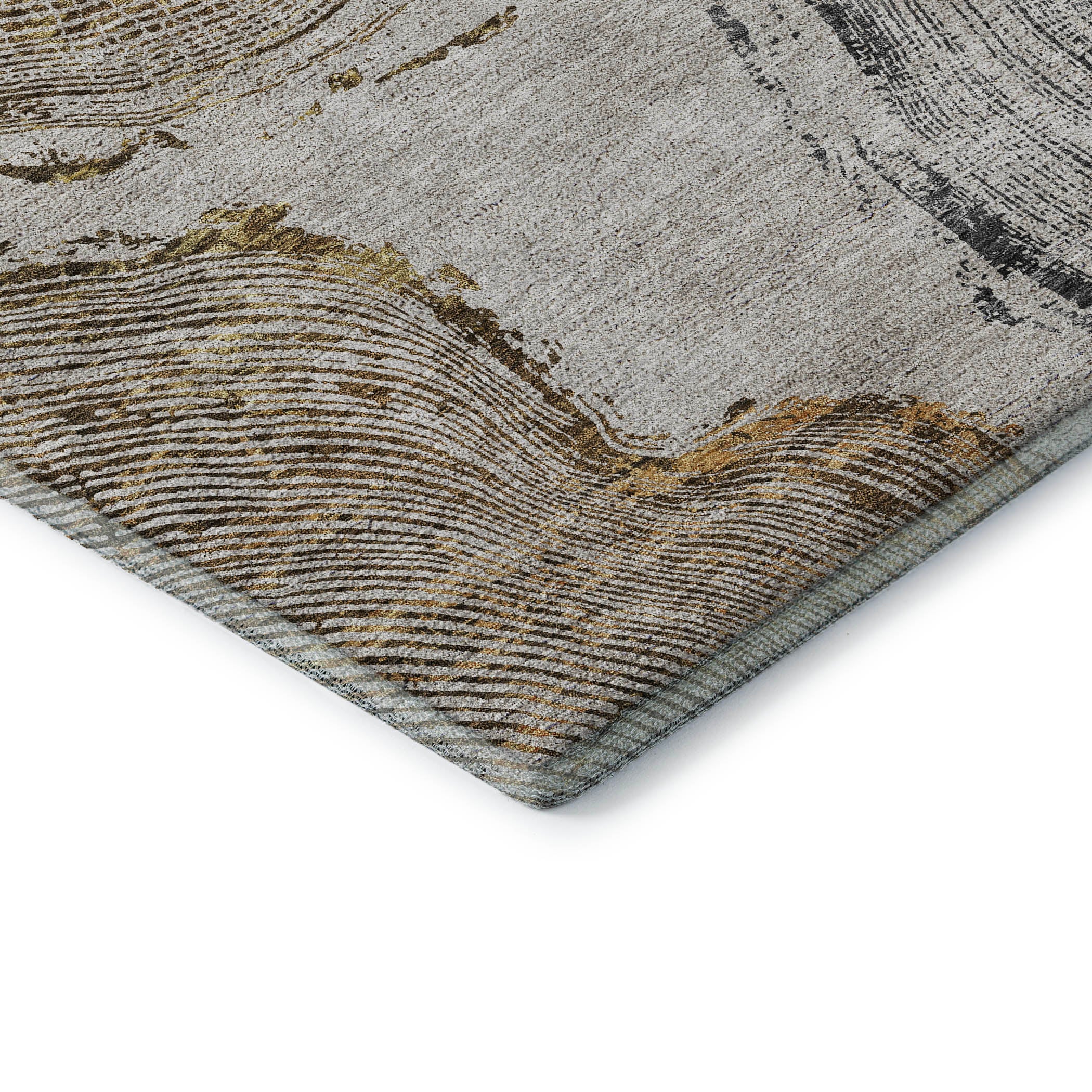 Seville Machine Washable Transitional Taupe Brown Rug 1'8" x 2'6" #shape_Rectangle
