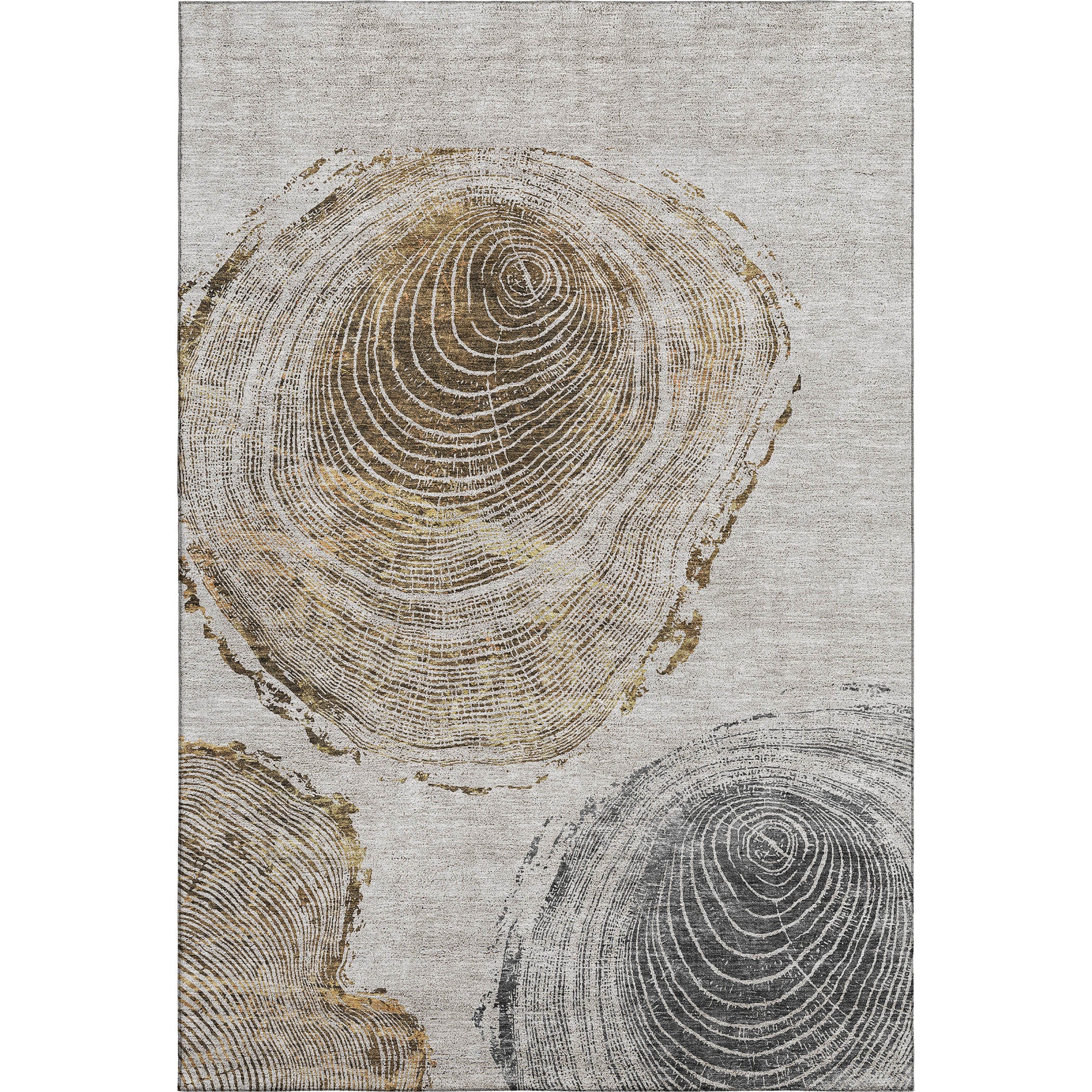 Seville Machine Washable Transitional Taupe Brown Rug 2'6" x 3'10" #shape_Rectangle