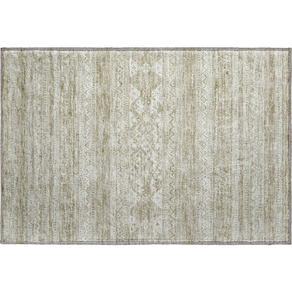 Cartagena Machine Washable Transitional Khaki Brown Rug 1'8" x 2'6"
