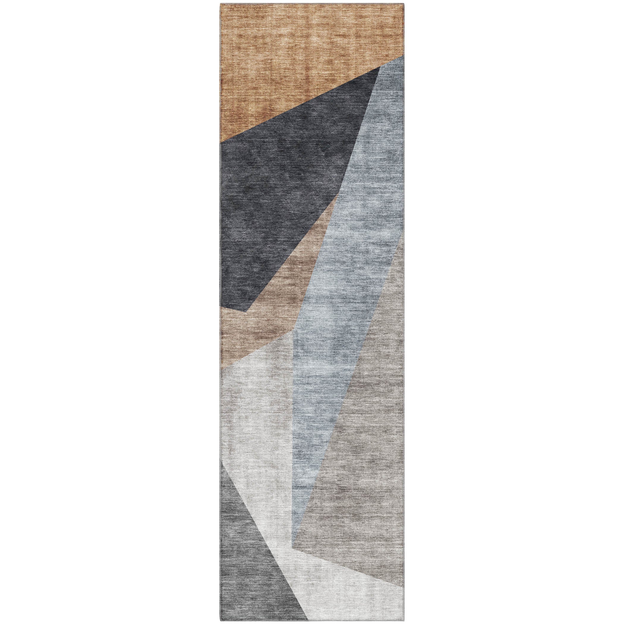 Sarajevo Machine Washable Transitional Taupe Brown Rug 2'3" x 7'6" #shape_Runner