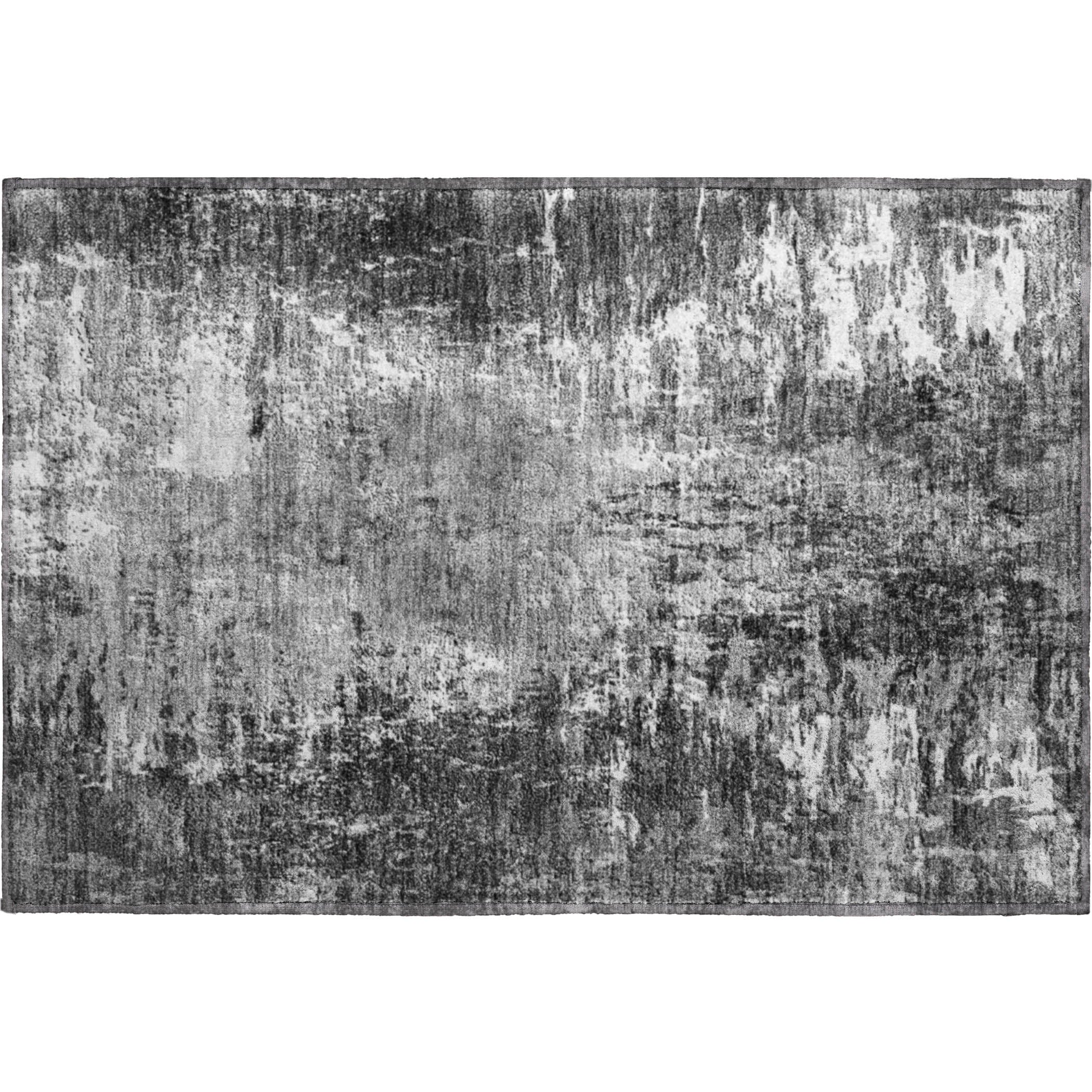 Queenstown Machine Washable Transitional Gray Rug 1'8" x 2'6" #shape_Rectangle