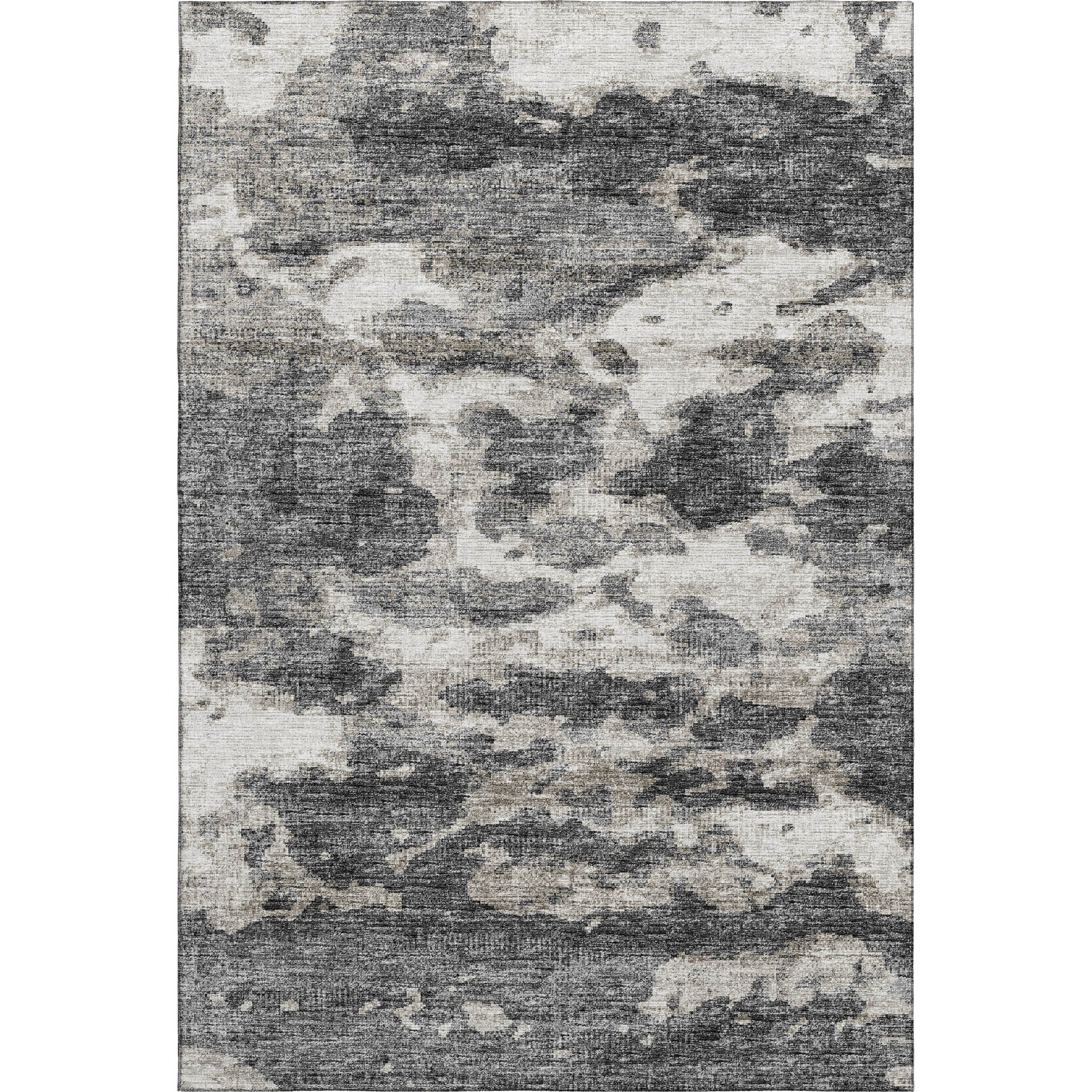 Florence Machine Washable Transitional Black Rug 2'6" x 3'10" #shape_Rectangle