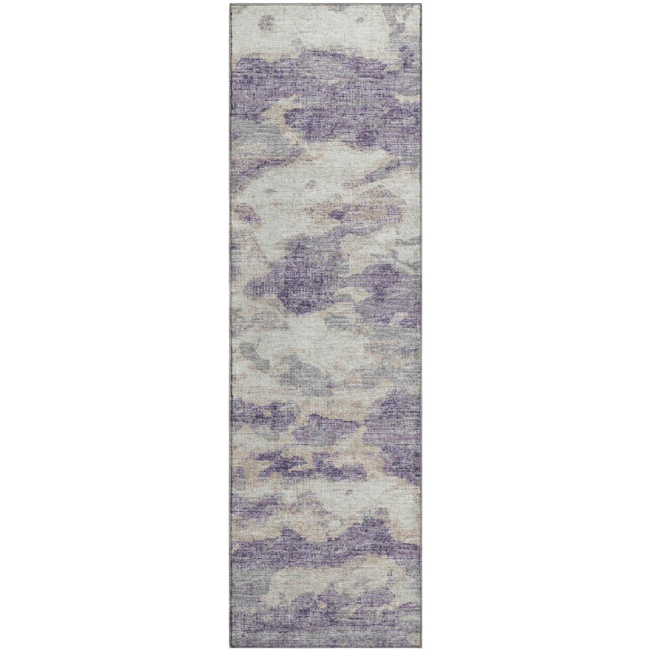 Florence Machine Washable Transitional Purple Rug 2'3" x 7'6" #shape_Runner