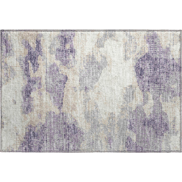 Florence Machine Washable Transitional Purple Rug 1'8" x 2'6"