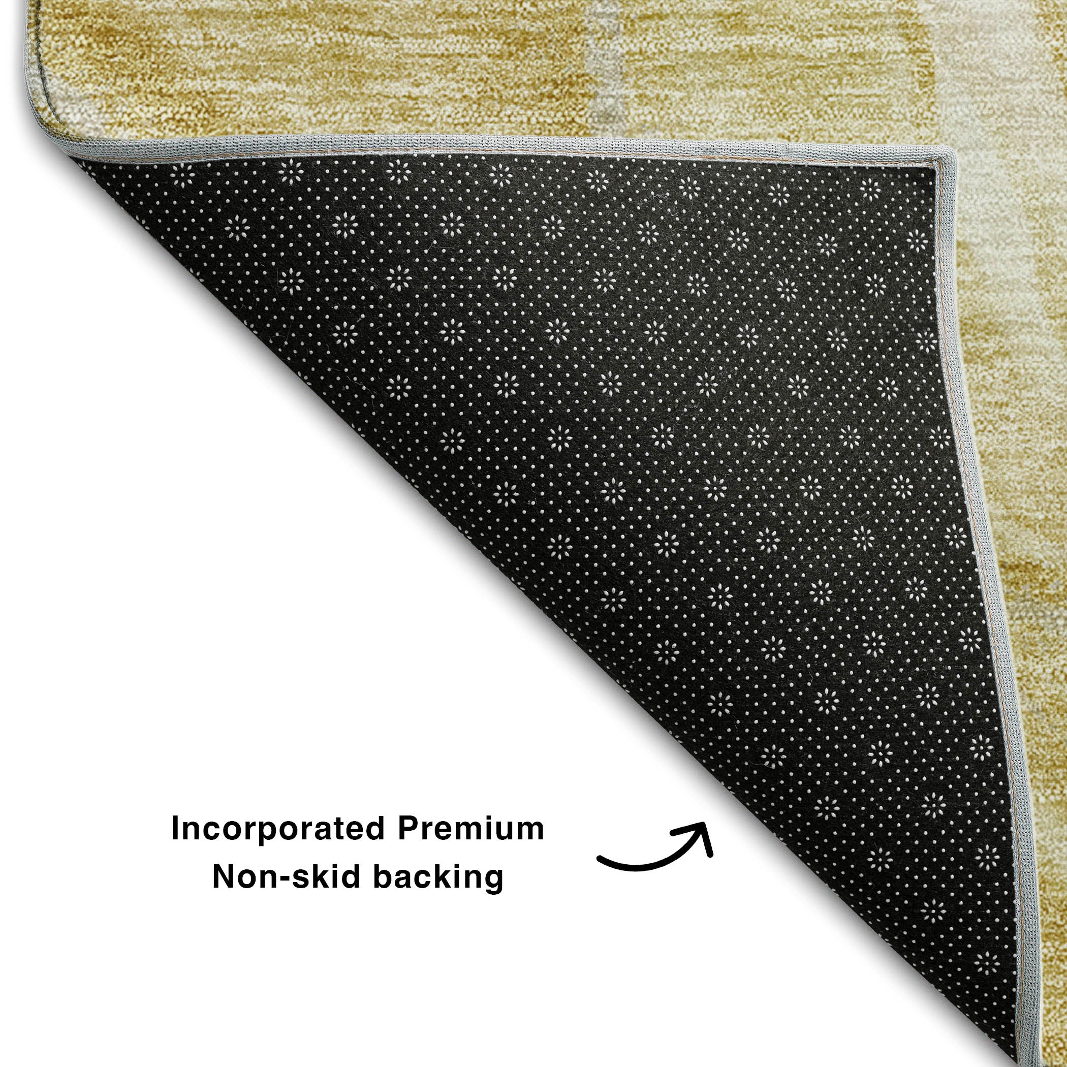Dublin Machine Washable Transitional Gold Rug 1'8" x 2'6" #shape_Rectangle