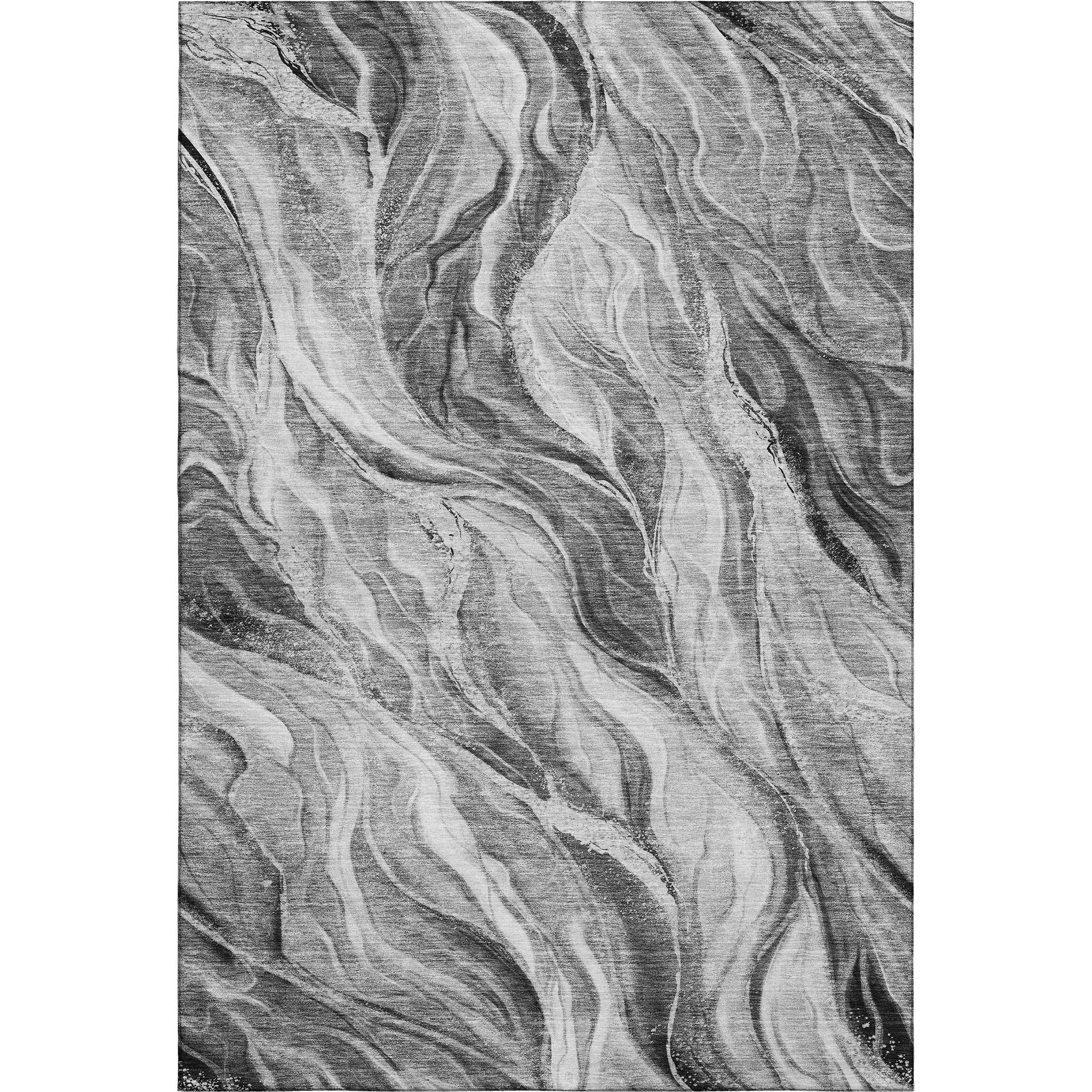 Dublin Machine Washable Transitional Gray Rug 2'6" x 3'10" #shape_Rectangle