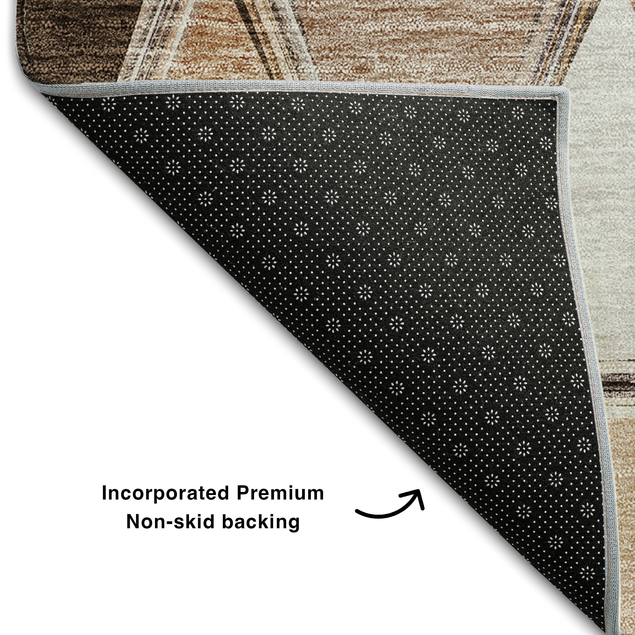 Lucerne Machine Washable Transitional Brown Rug 1'8" x 2'6" #shape_Rectangle