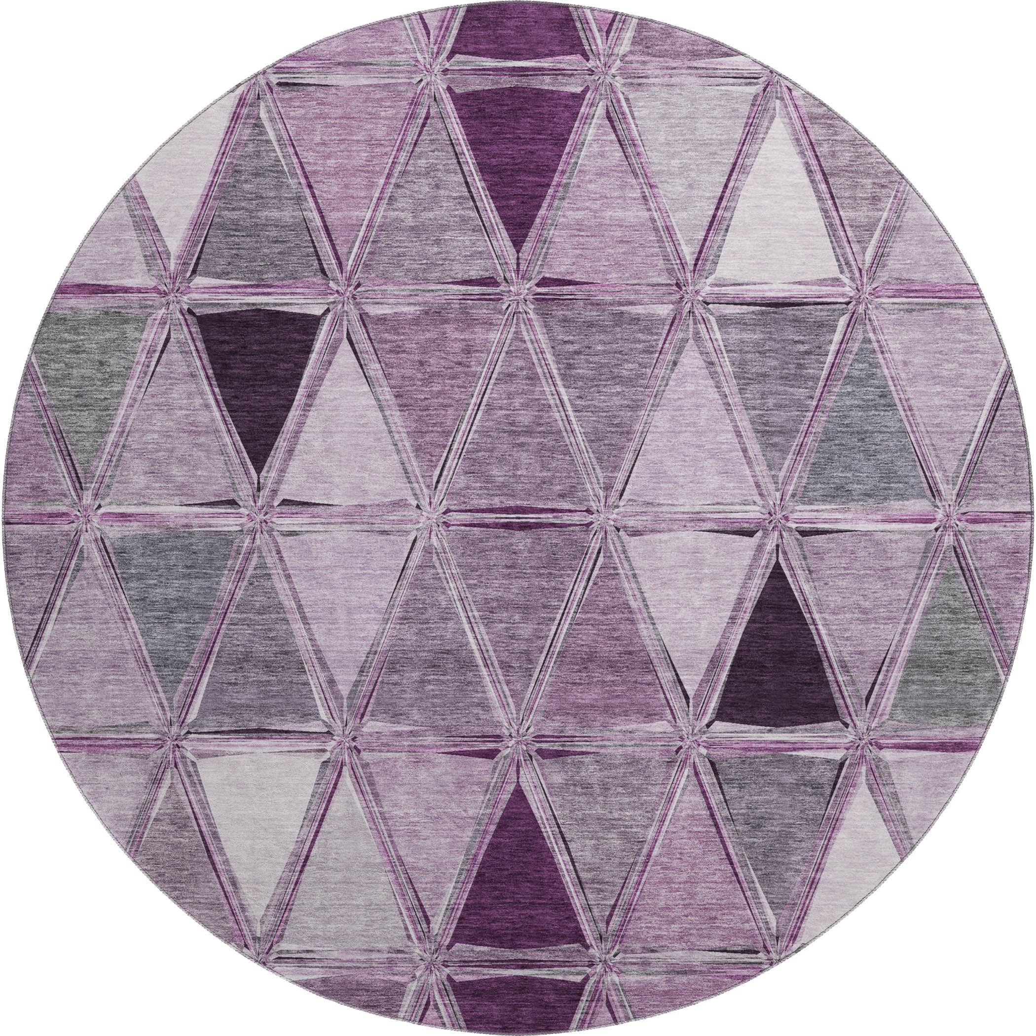 Lucerne Machine Washable Transitional Merlot Red Rug 8' x 8' #shape_Round