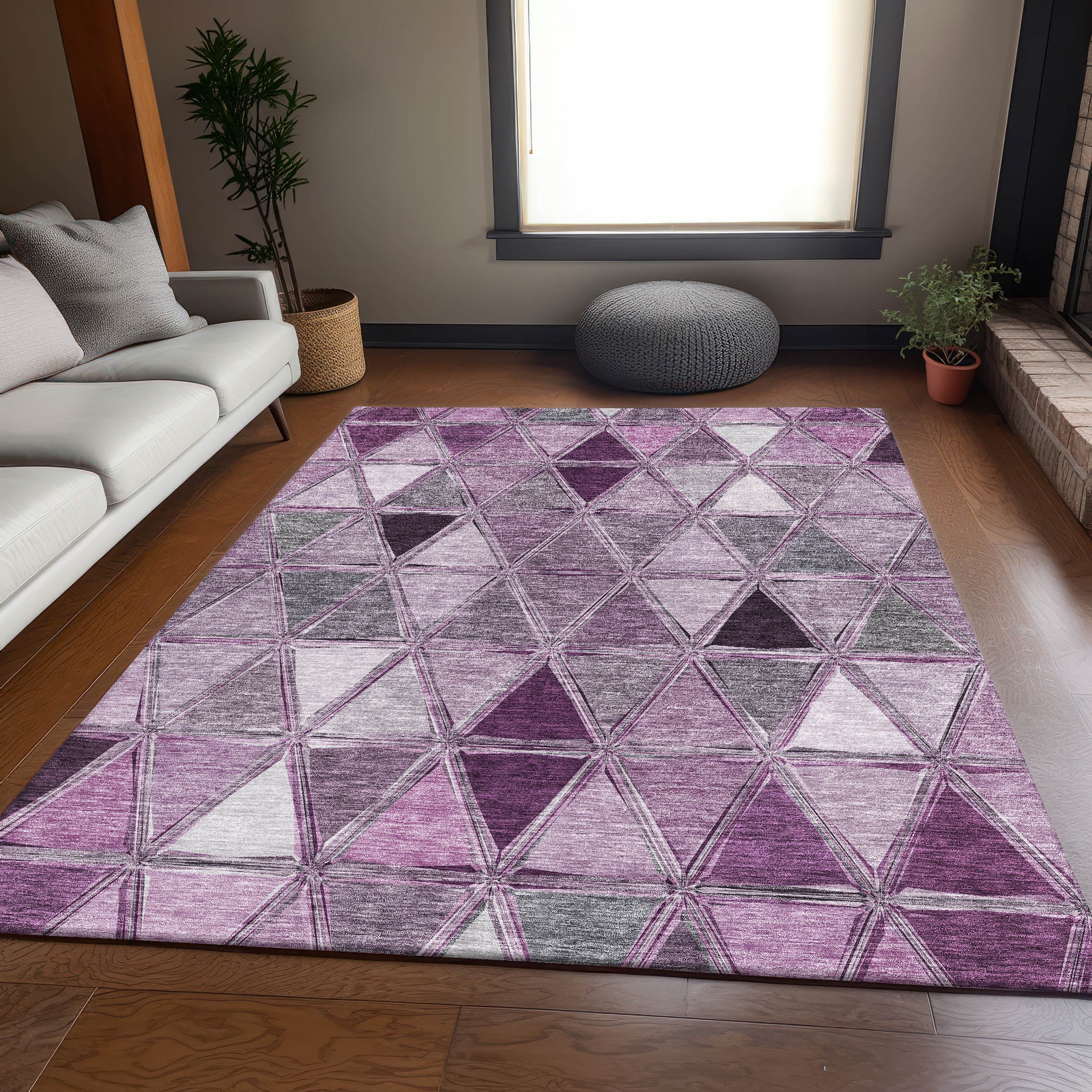 Lucerne Machine Washable Transitional Merlot Red Rug 2'6" x 3'10" #shape_Rectangle