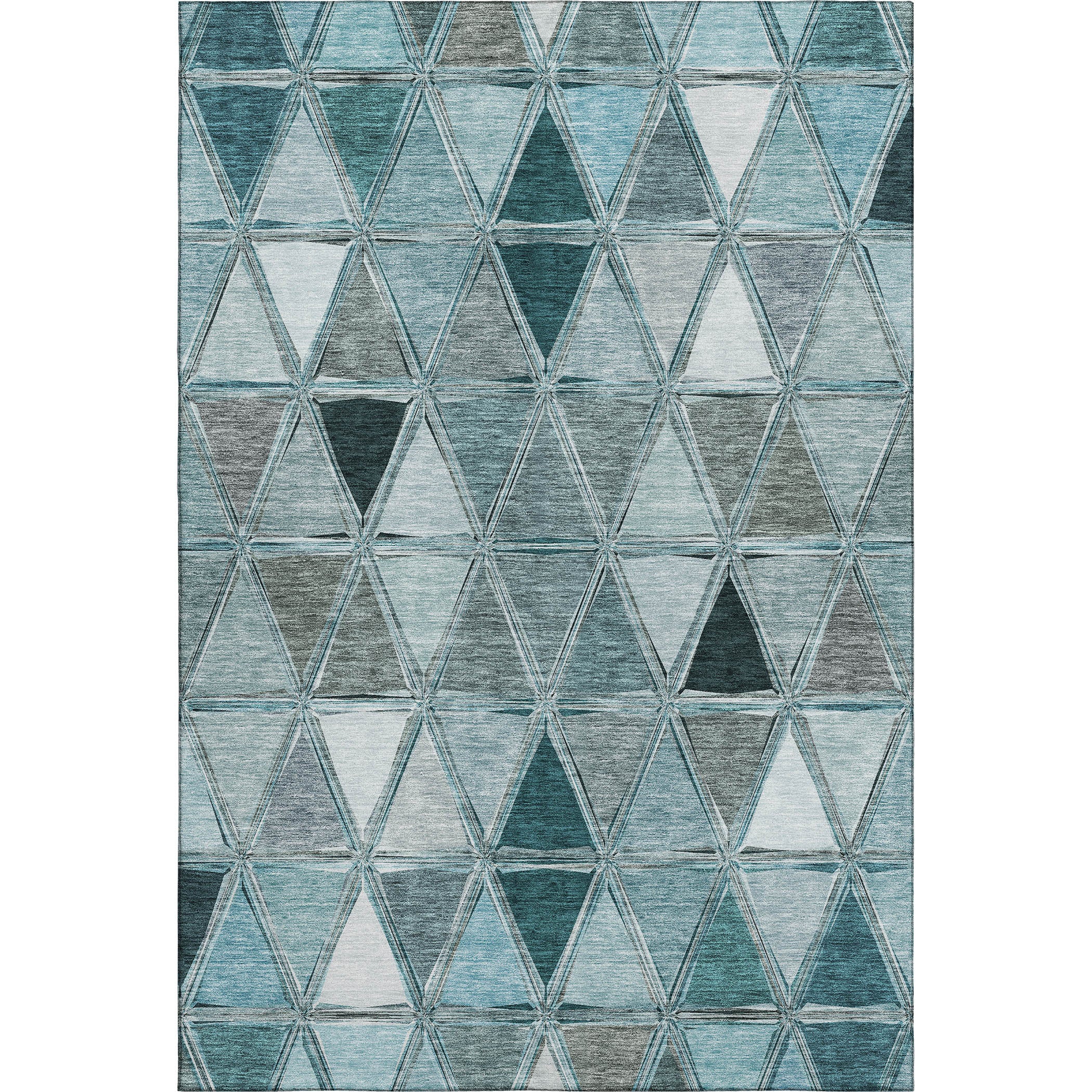 Lucerne Machine Washable Transitional Teal Rug 2'6" x 3'10" #shape_Rectangle