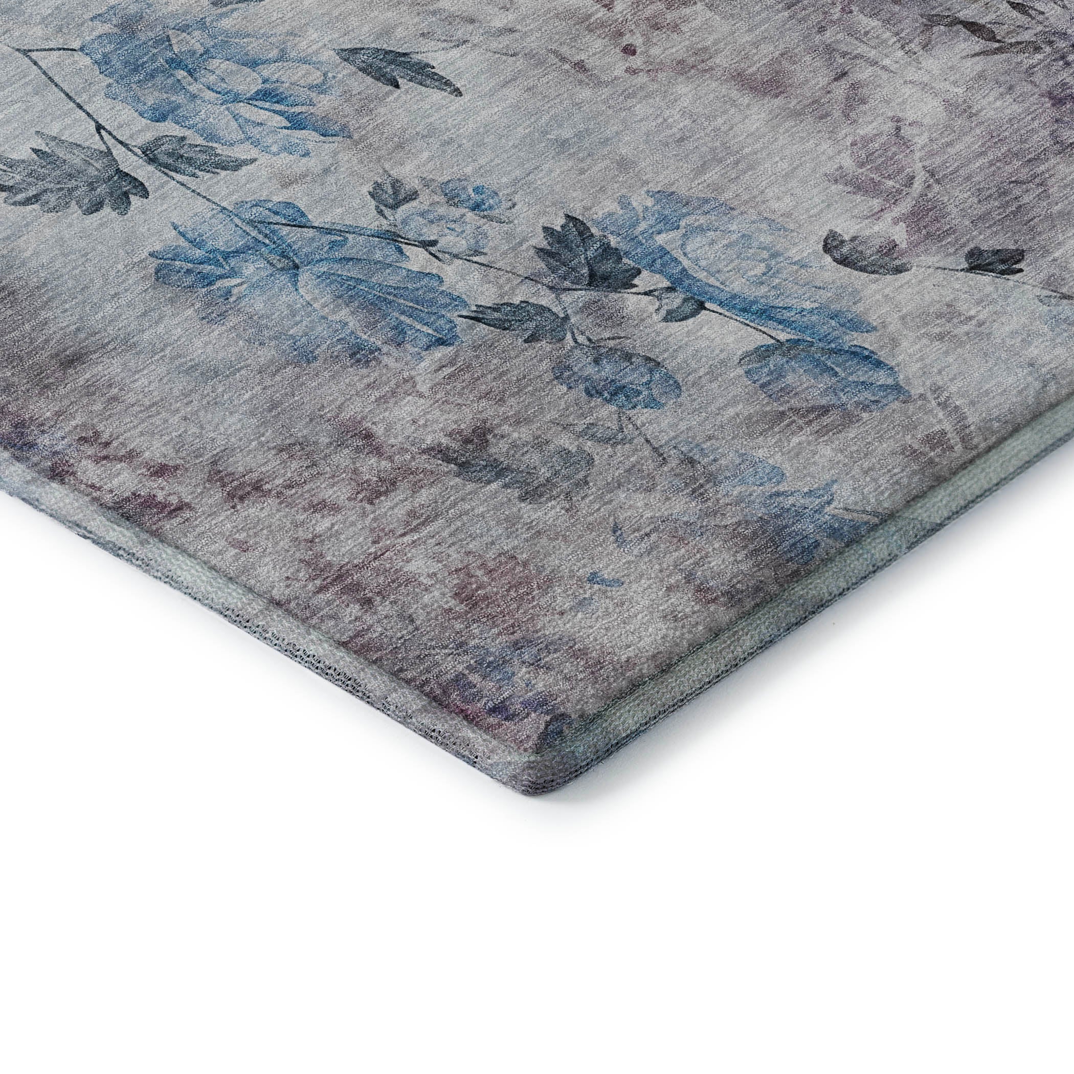 Chiang Mai Machine Washable Transitional Blue Rug 1'8" x 2'6" #shape_Rectangle
