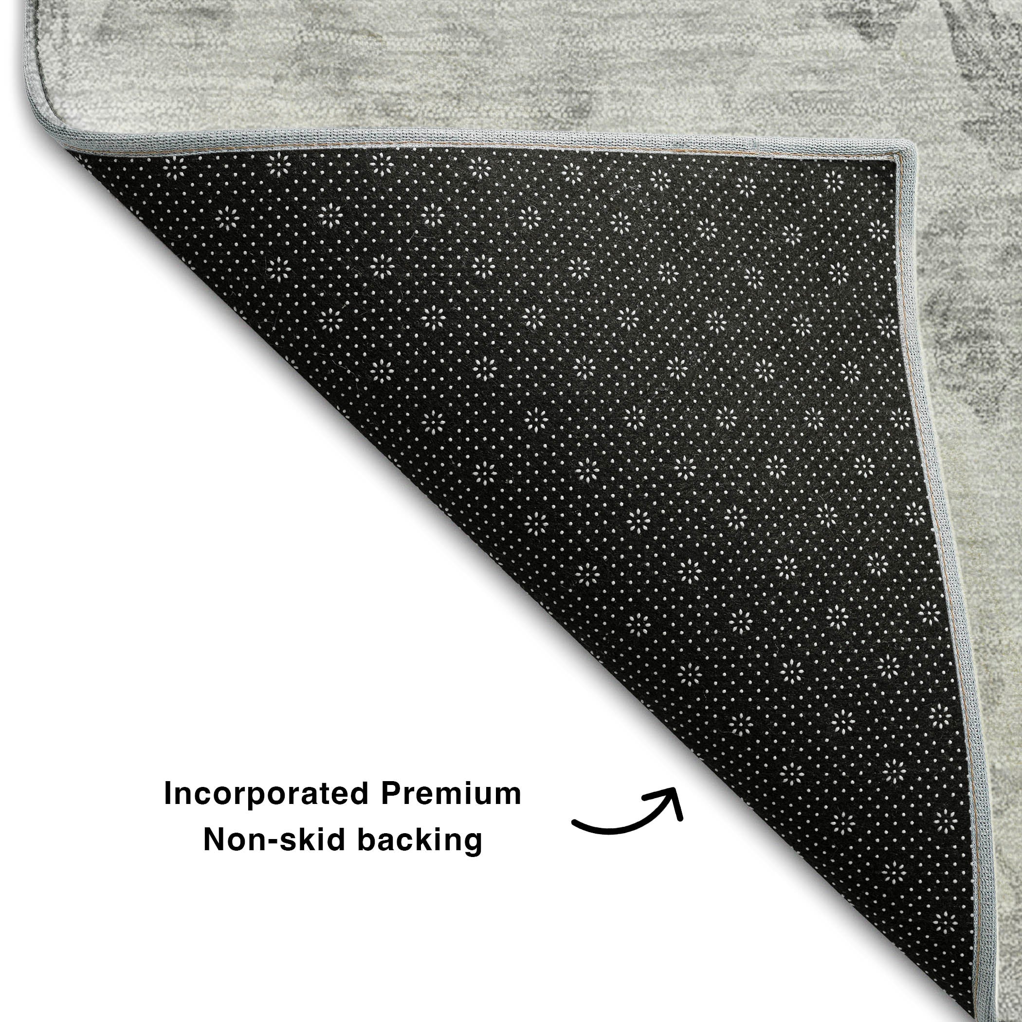 Chiang Mai Machine Washable Transitional Gray Rug 1'8" x 2'6" #shape_Rectangle
