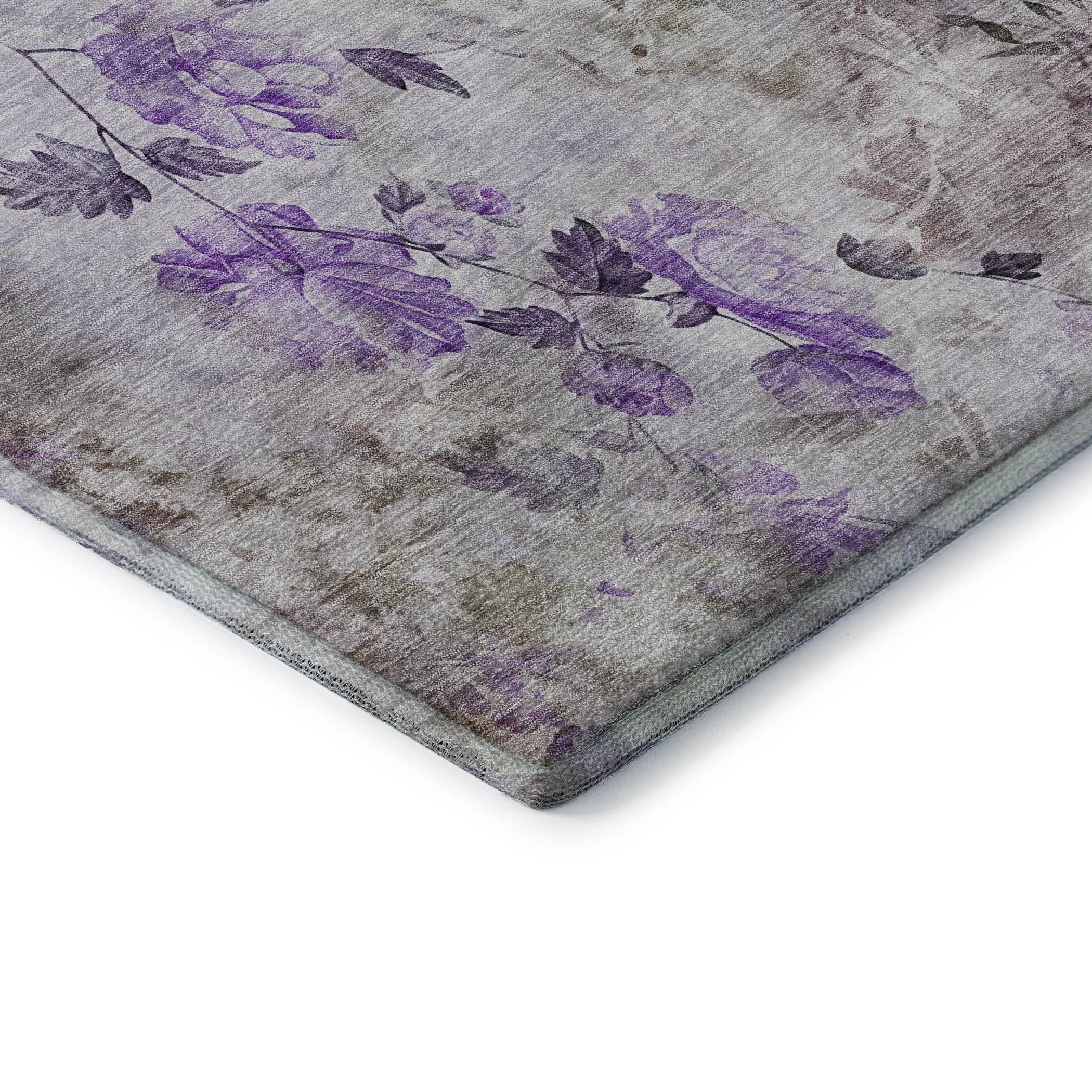 Chiang Mai Machine Washable Transitional Purple Rug 1'8" x 2'6" #shape_Rectangle