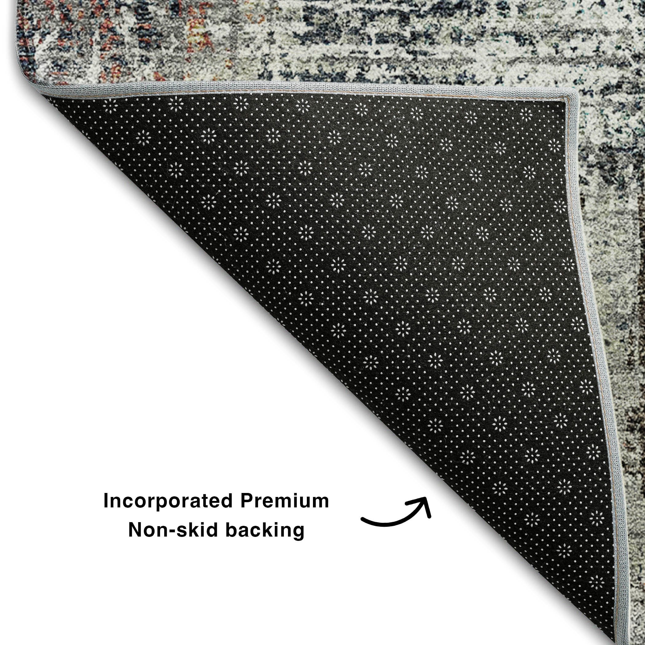 Sarajevo Machine Washable Transitional Taupe Brown Rug 1'8" x 2'6" #shape_Rectangle