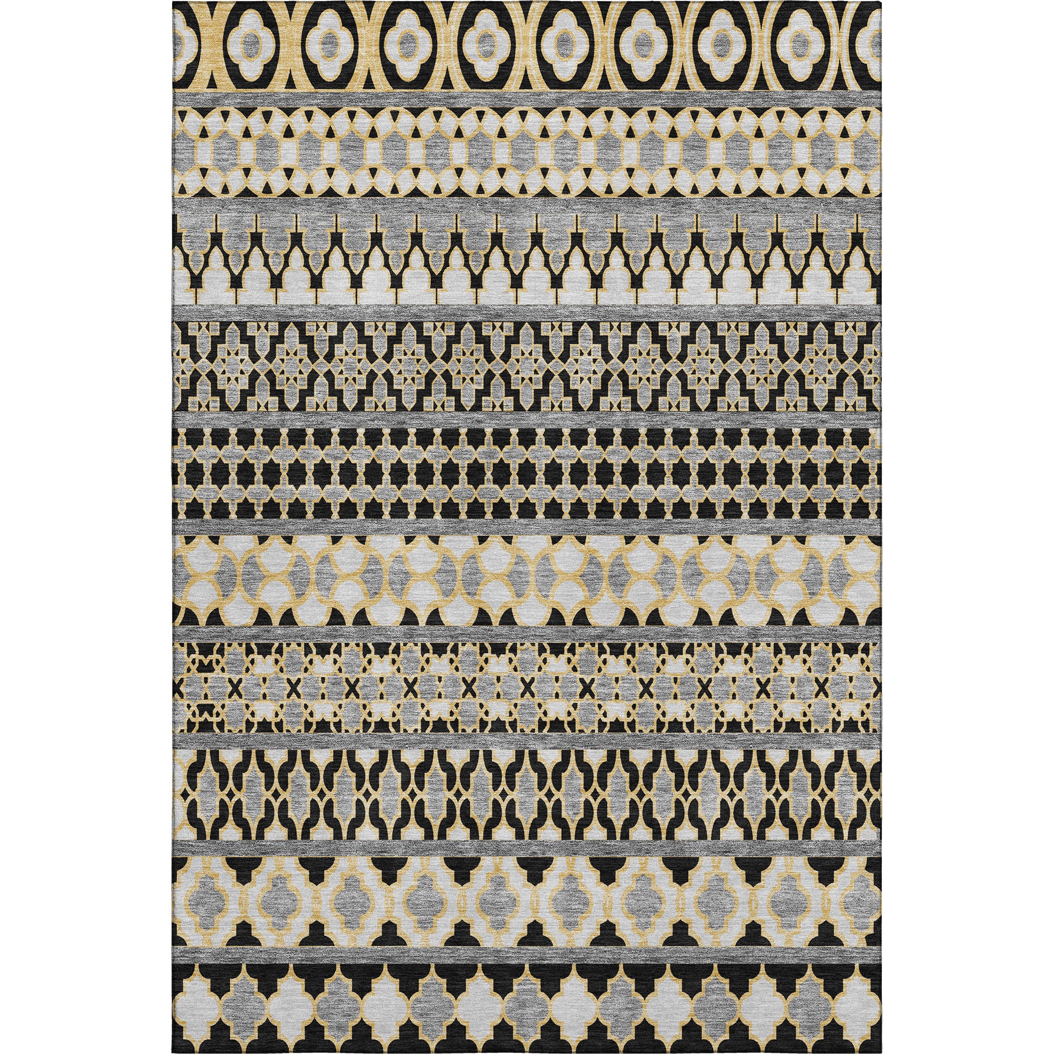 Sarajevo Machine Washable Transitional Charcoal Gray Rug 2'6" x 3'10" #shape_Rectangle