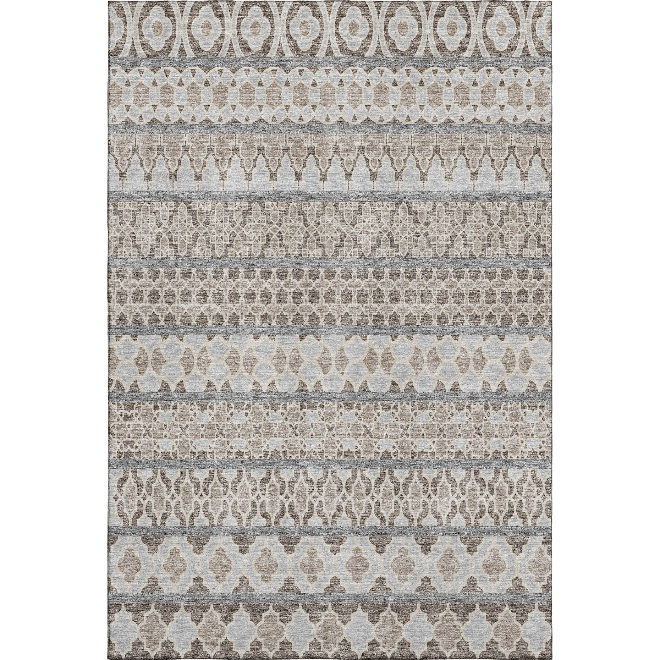 Sarajevo Machine Washable Transitional Taupe Brown Rug 2'6" x 3'10" #shape_Rectangle