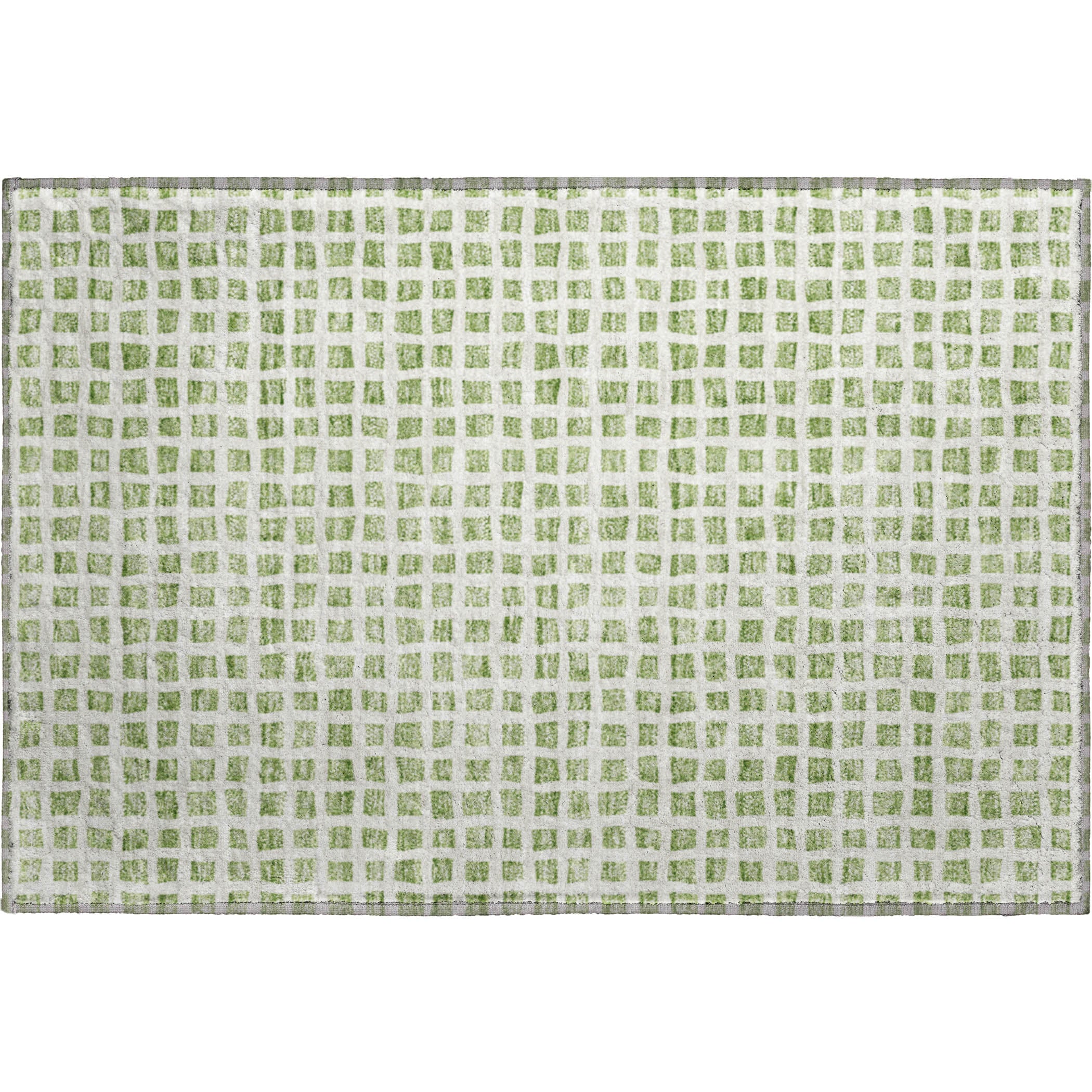 Sintra Machine Washable Transitional Aloe Green Rug 1'8" x 2'6" #shape_Rectangle