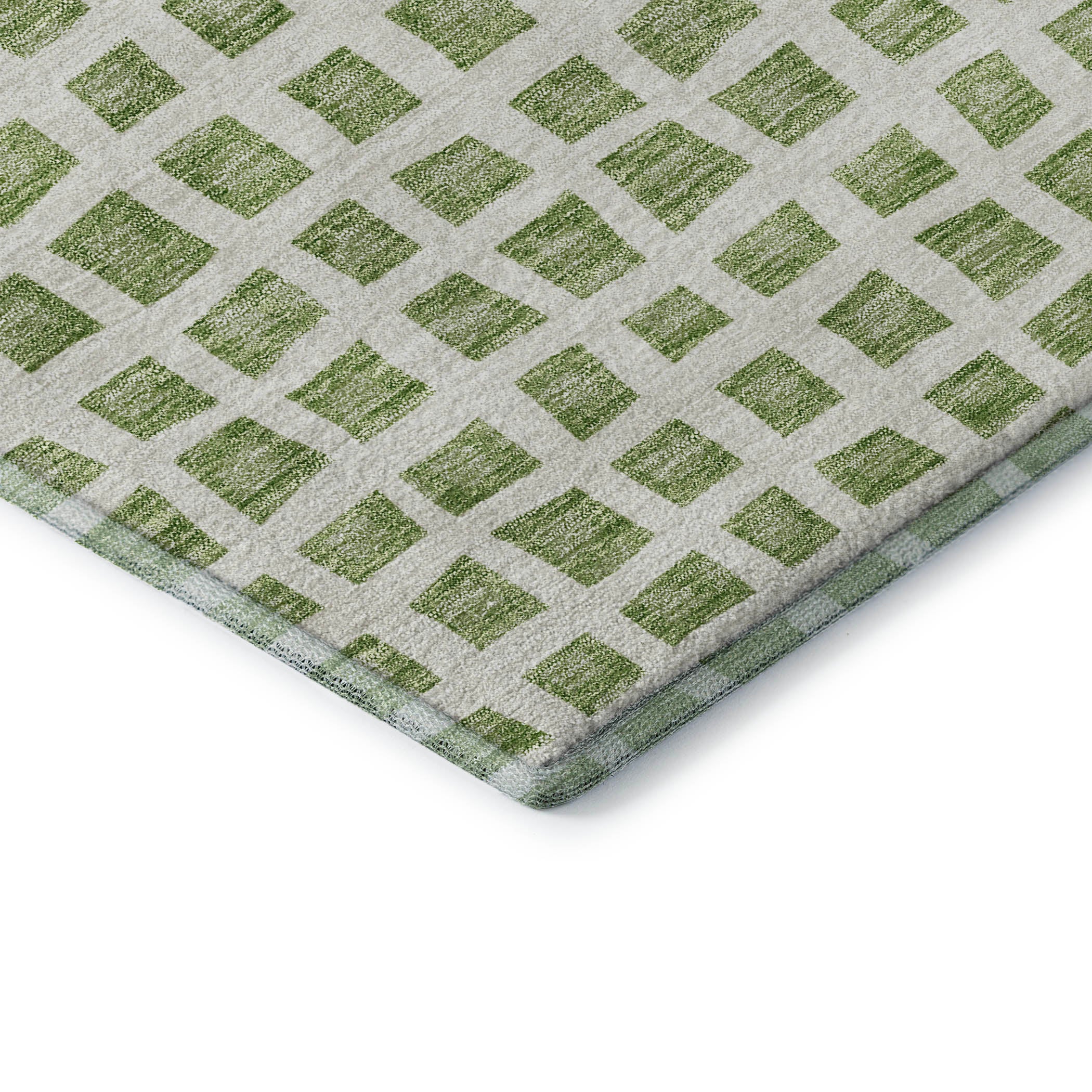 Sintra Machine Washable Transitional Aloe Green Rug 1'8" x 2'6" #shape_Rectangle