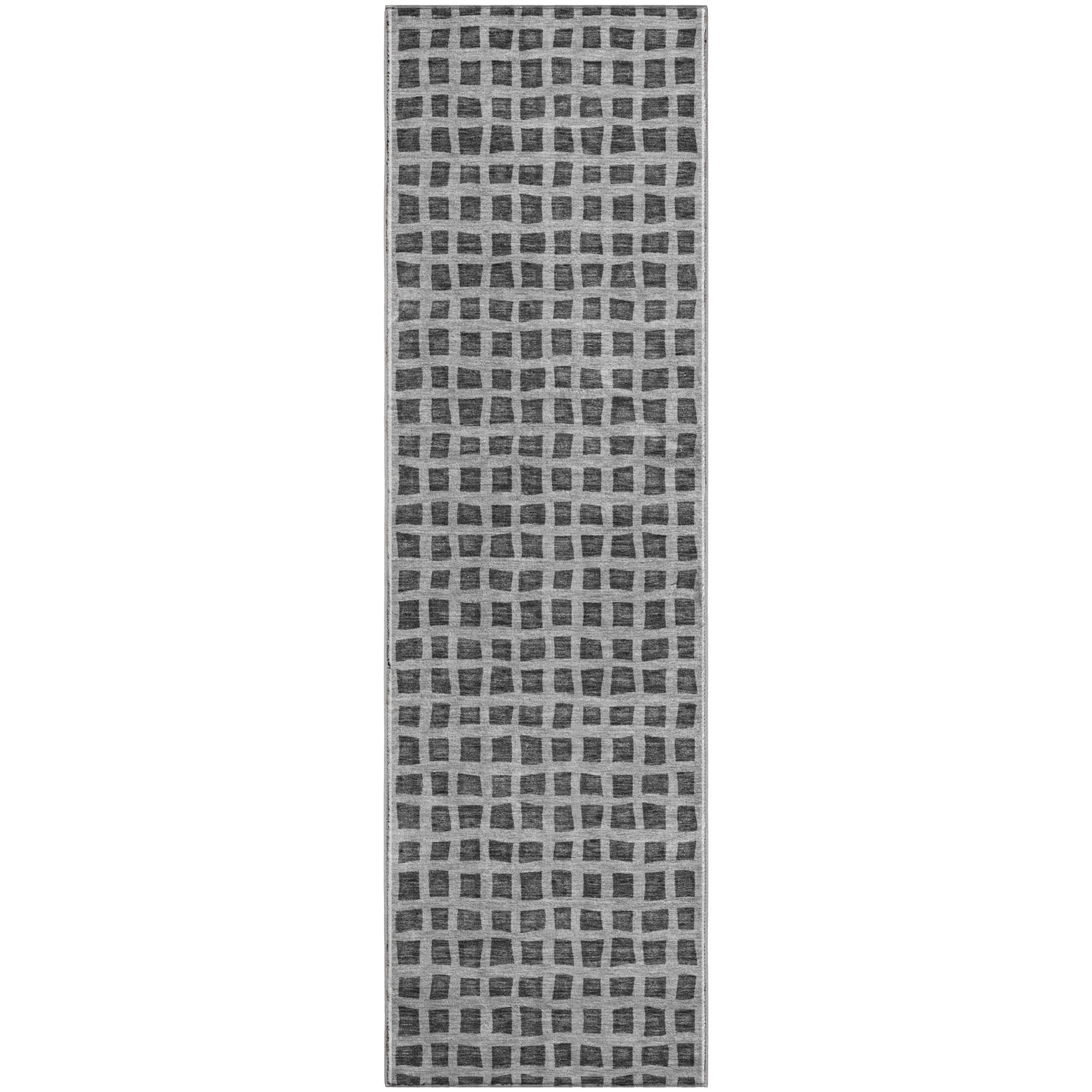 Sintra Machine Washable Transitional Graphite Gray Rug 2'3" x 7'6" #shape_Runner