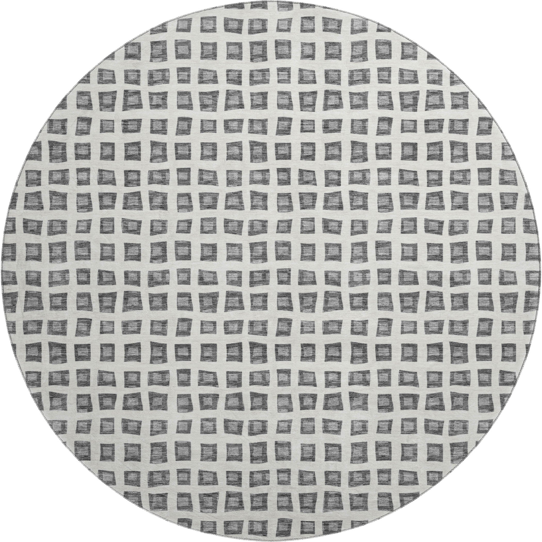 Sintra Machine Washable Transitional Gray Rug 8' x 8' #shape_Round