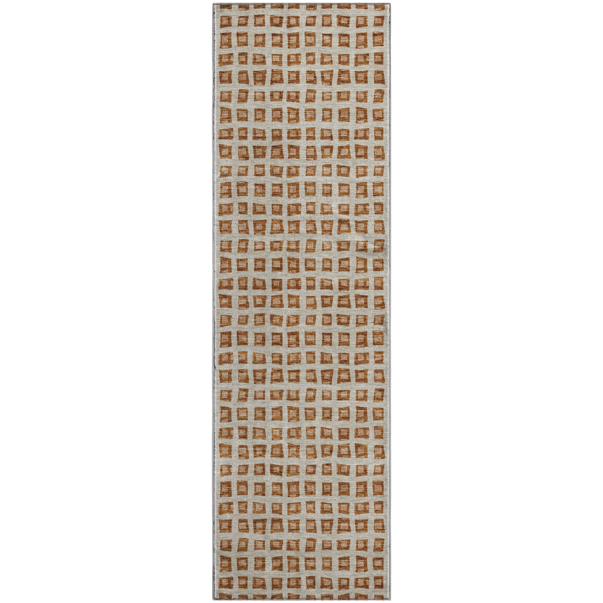Sintra Machine Washable Transitional Paprika Orange Rug 2'3" x 7'6" #shape_Runner