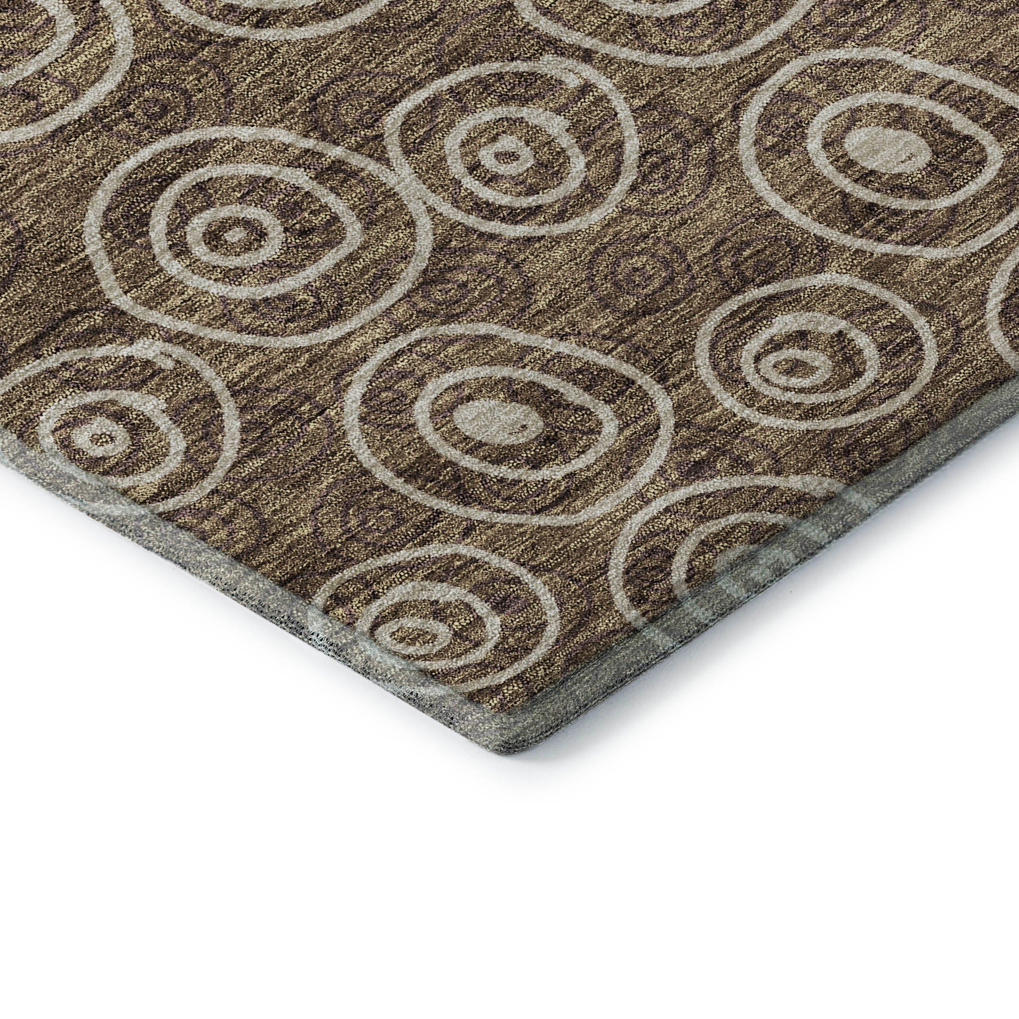 Sintra Machine Washable Transitional Brown Rug 1'8" x 2'6" #shape_Rectangle