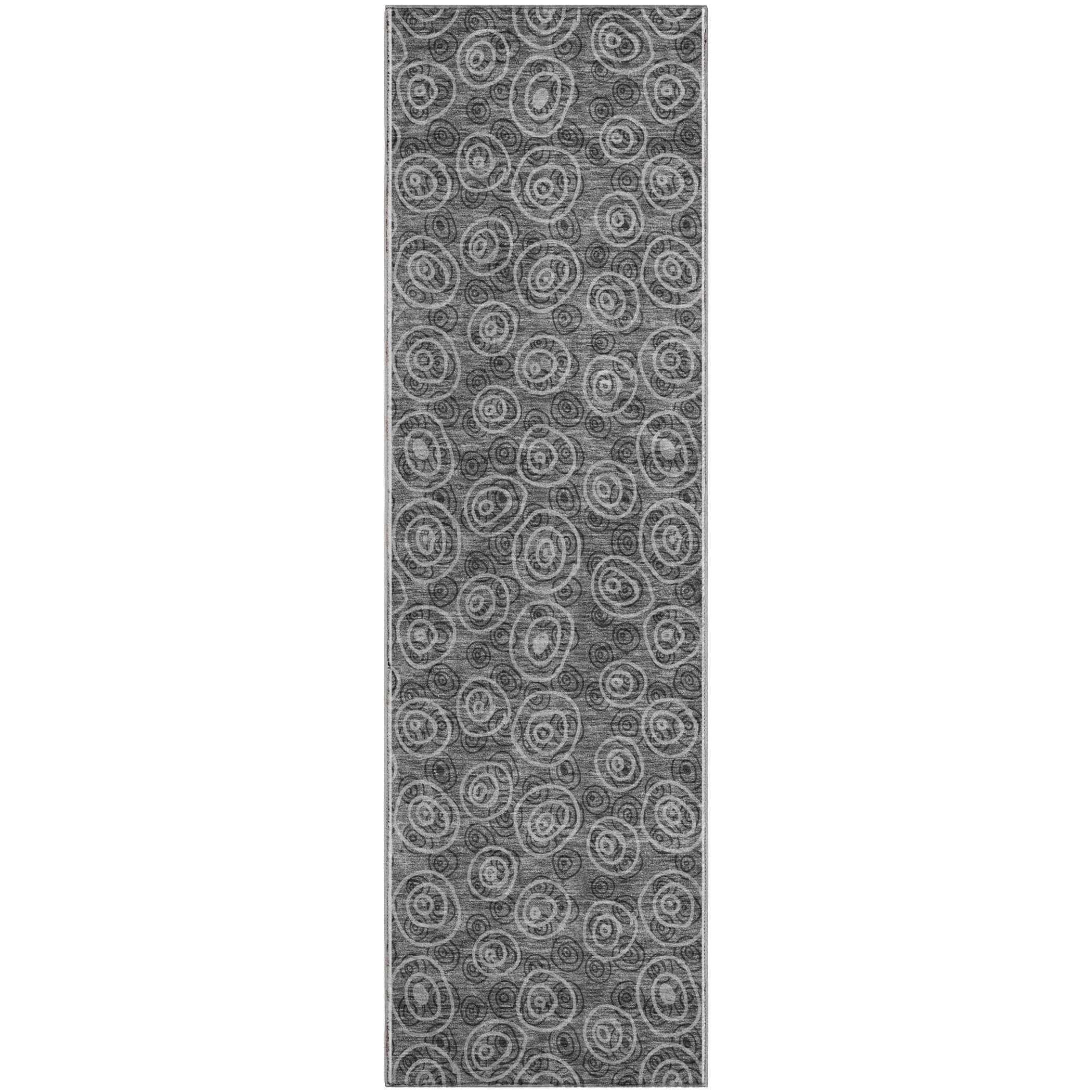 Sintra Machine Washable Transitional Gray Rug 2'3" x 7'6" #shape_Runner