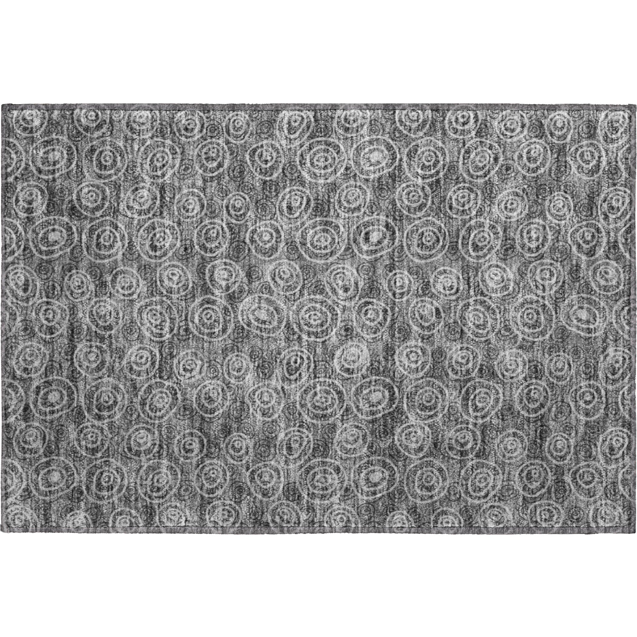 Sintra Machine Washable Transitional Gray Rug 1'8" x 2'6" #shape_Rectangle