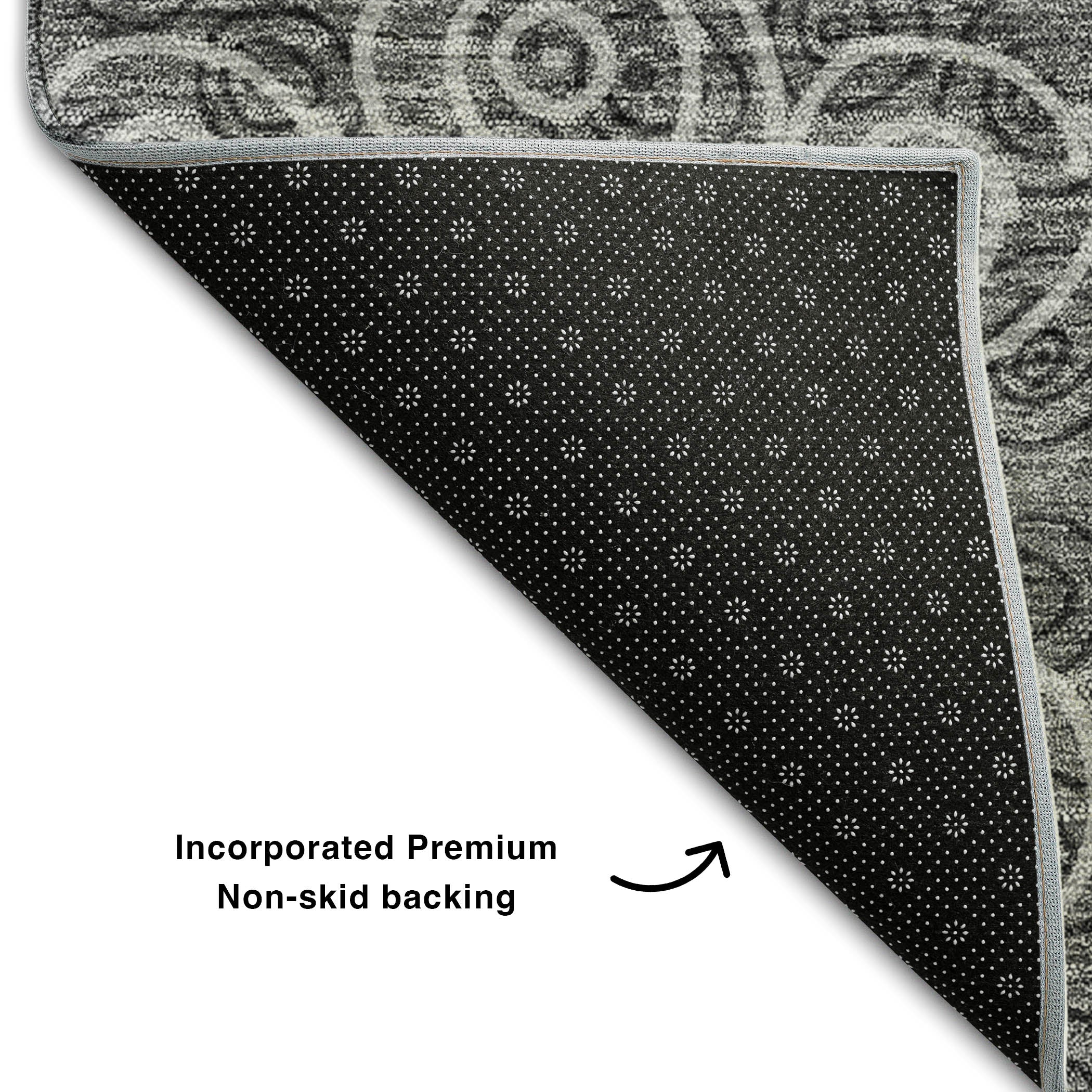Sintra Machine Washable Transitional Gray Rug 1'8" x 2'6" #shape_Rectangle