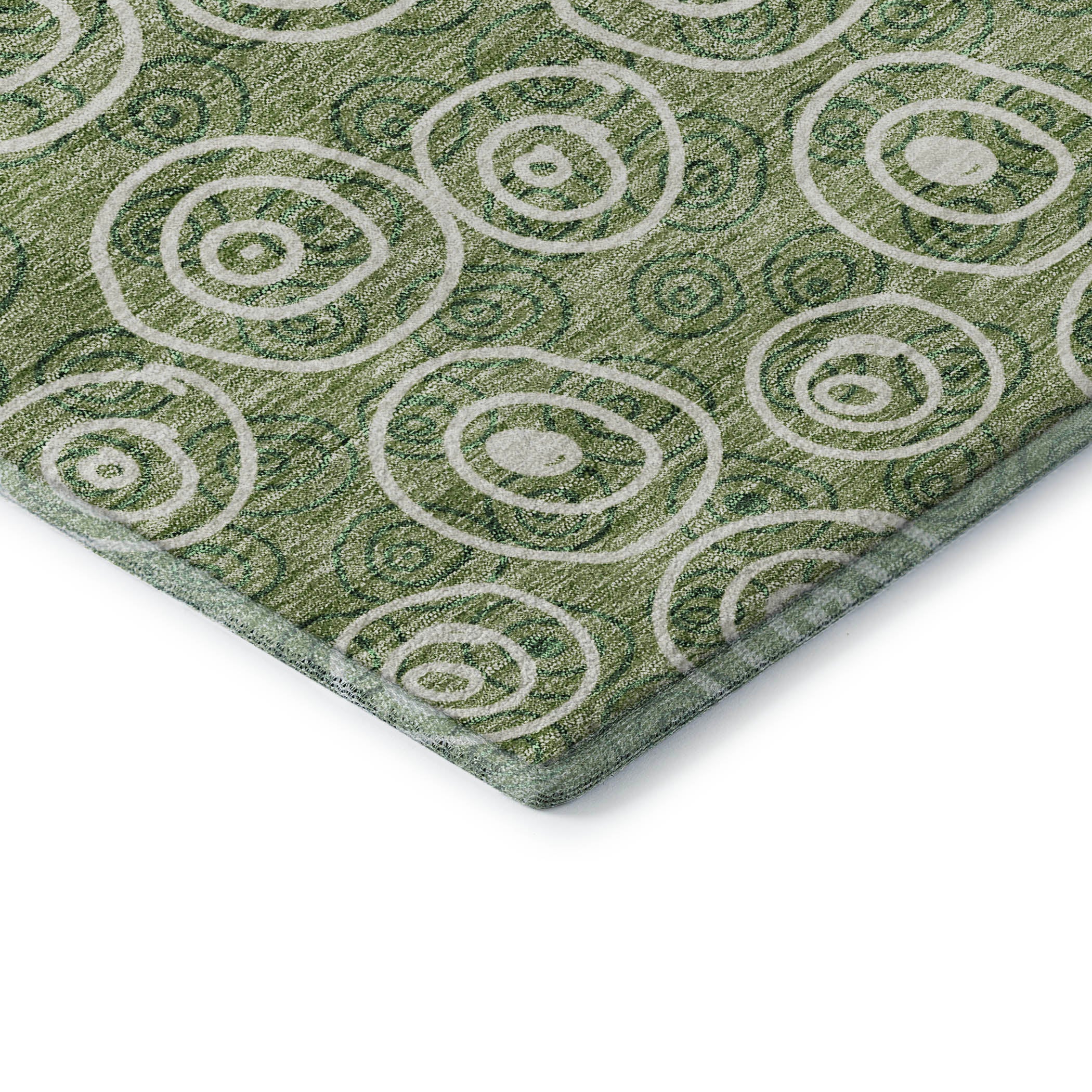 Sintra Machine Washable Transitional Green Rug 1'8" x 2'6" #shape_Rectangle