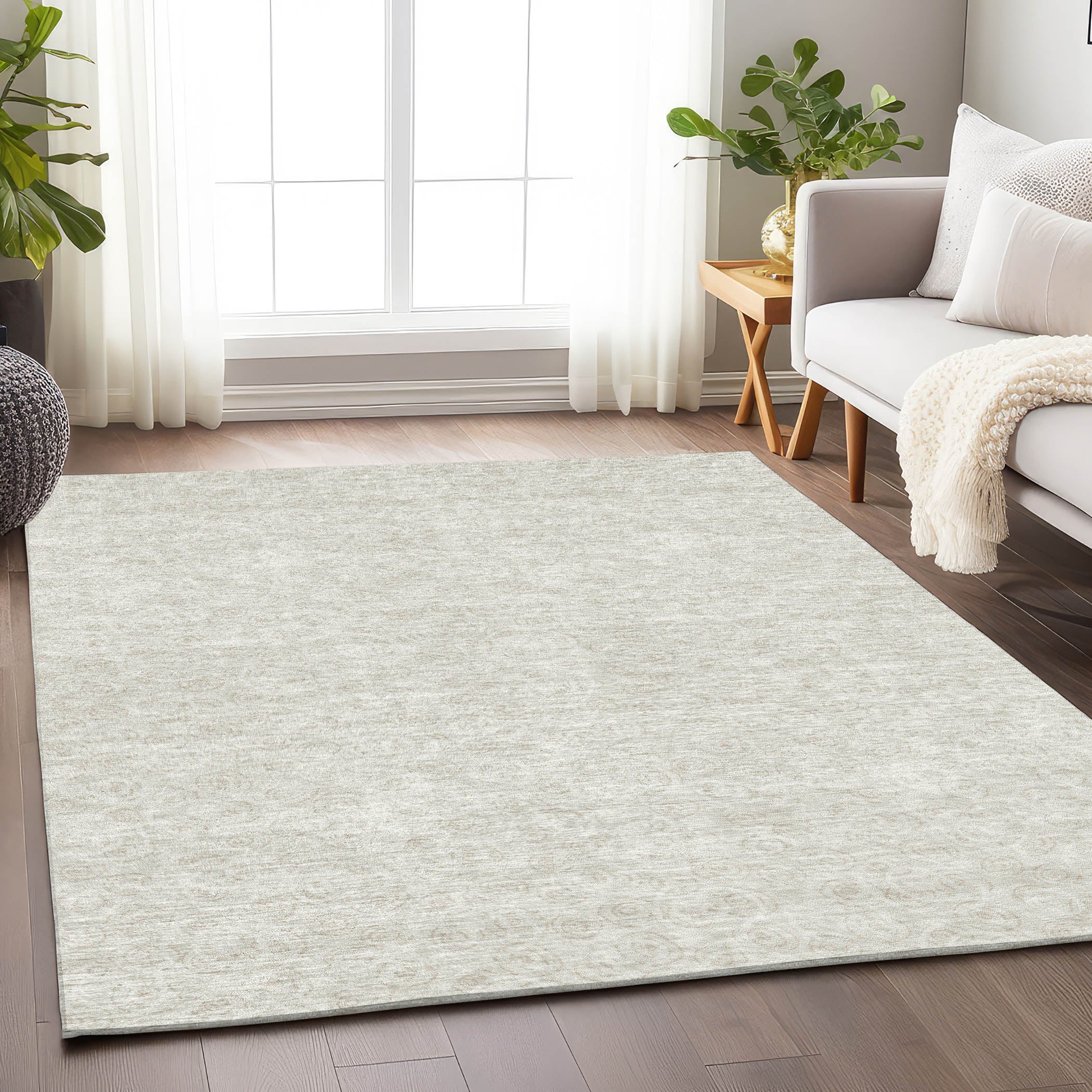 Sintra Machine Washable Transitional Ivory Rug 2'6" x 3'10" #shape_Rectangle