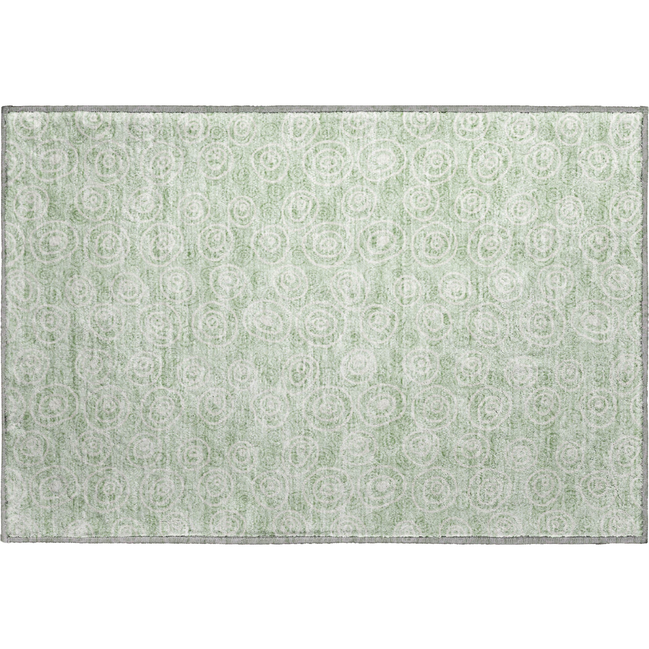 Sintra Machine Washable Transitional Mint Green Rug 1'8" x 2'6" #shape_Rectangle
