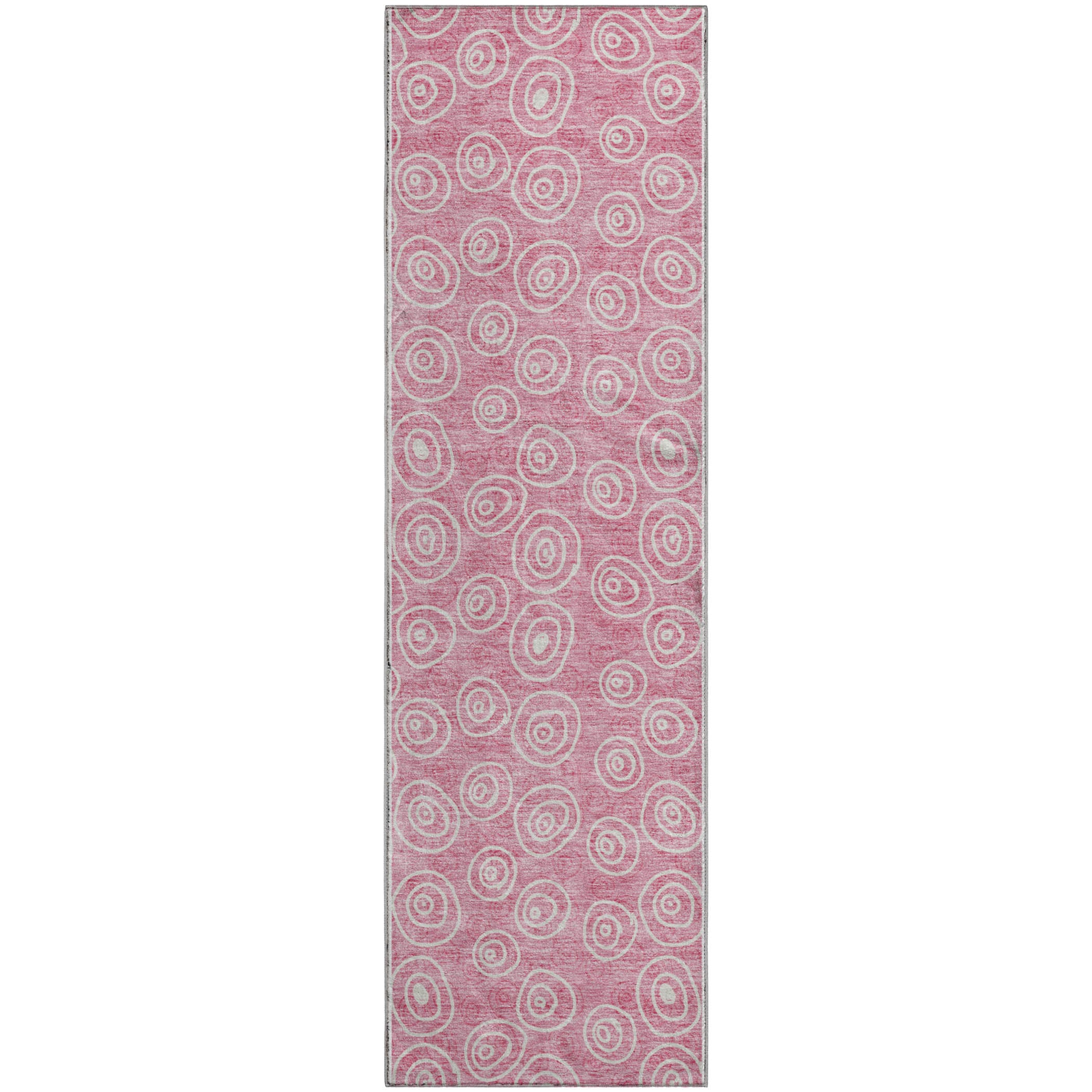 Sintra Machine Washable Transitional Pink Rug 2'3" x 7'6" #shape_Runner