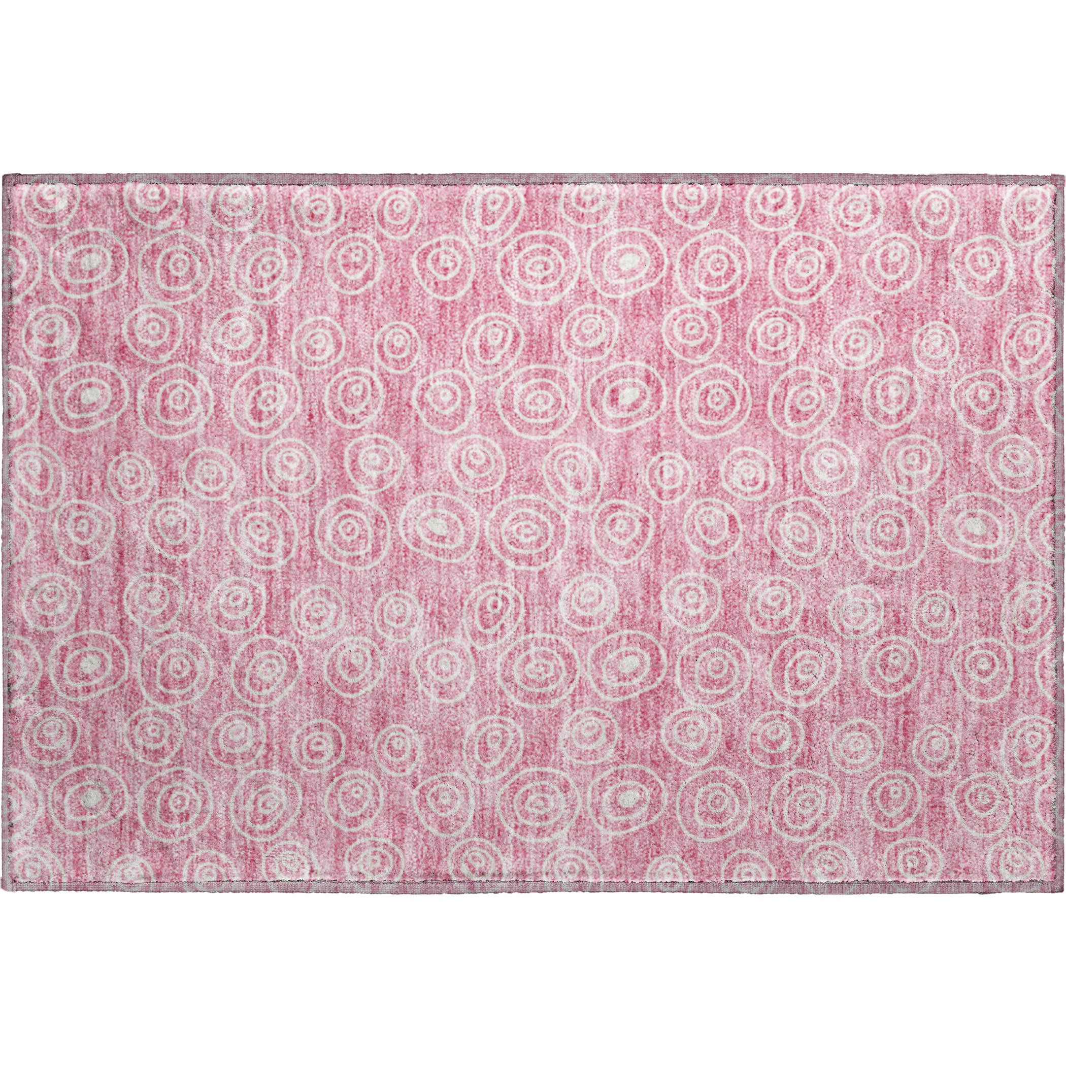 Sintra Machine Washable Transitional Pink Rug 1'8" x 2'6" #shape_Rectangle