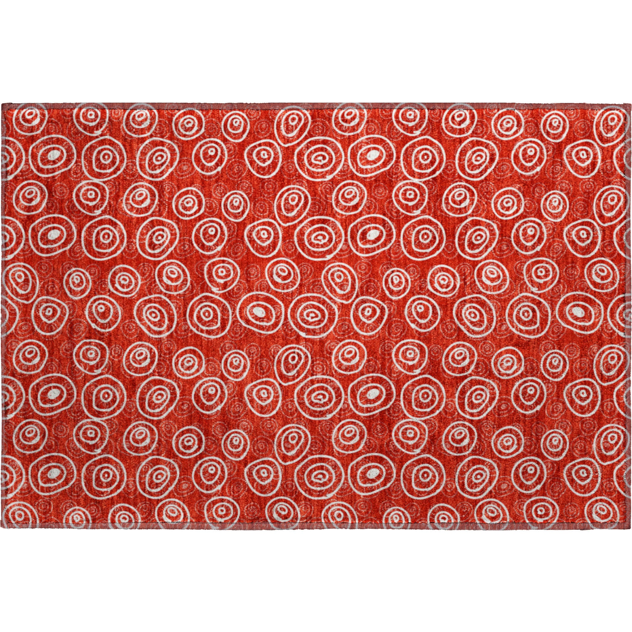 Sintra Machine Washable Transitional Red Rug 1'8" x 2'6" #shape_Rectangle