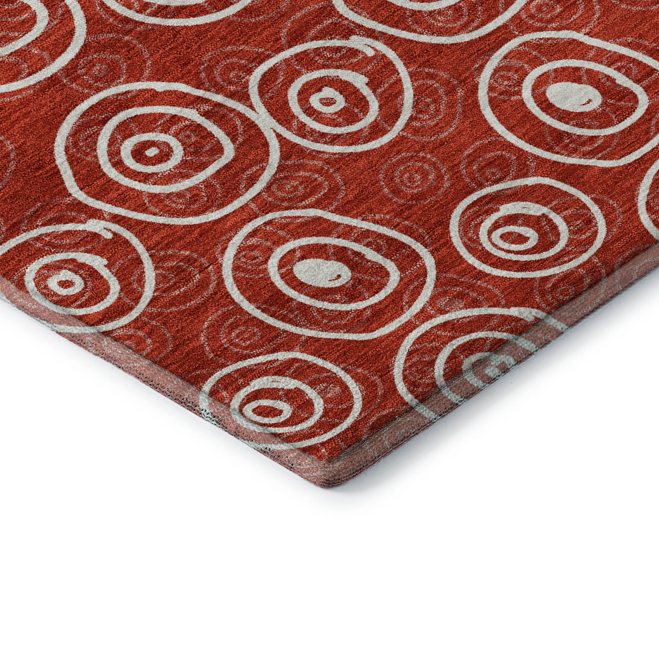 Sintra Machine Washable Transitional Red Rug 1'8" x 2'6" #shape_Rectangle