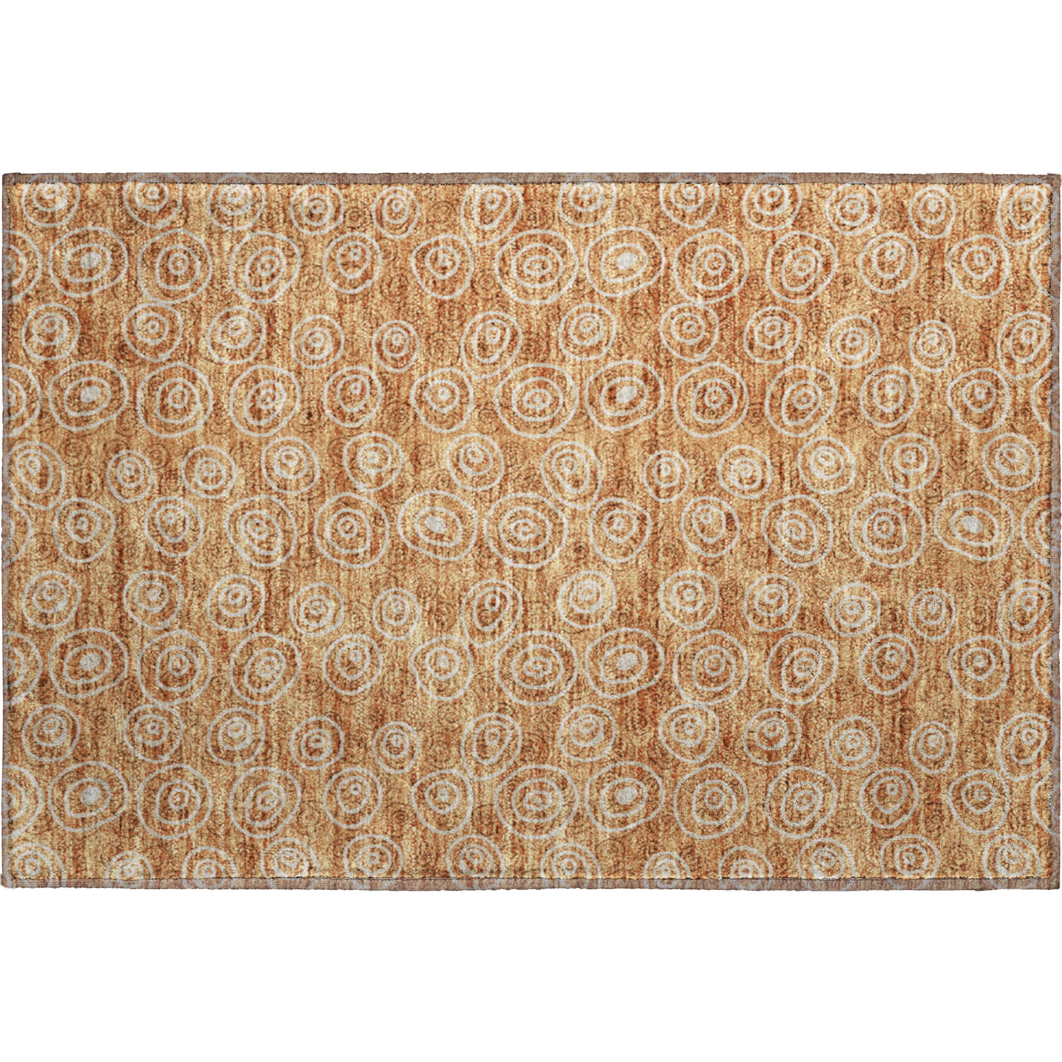 Sintra Machine Washable Transitional Terracotta Orange Rug 1'8" x 2'6" #shape_Rectangle