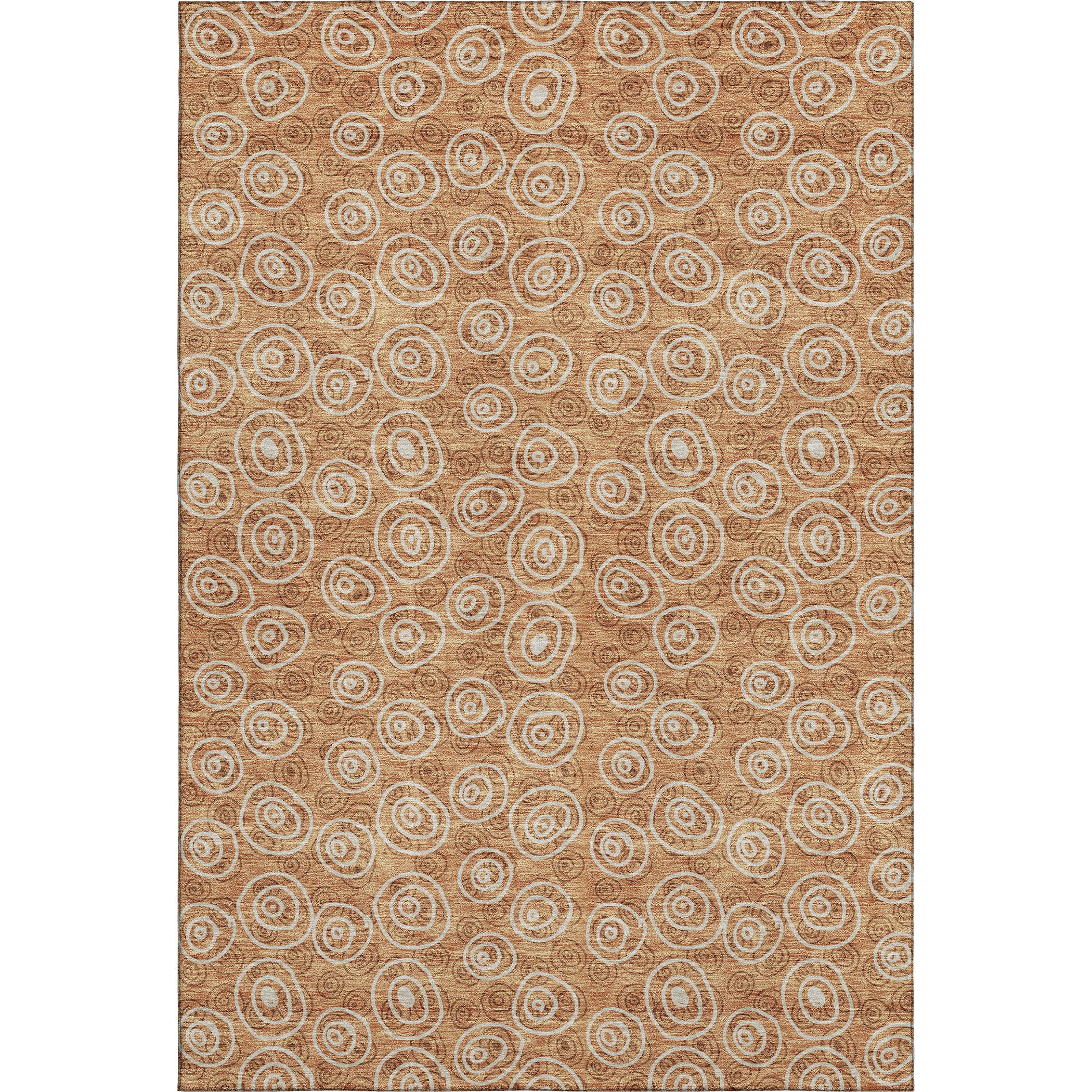 Sintra Machine Washable Transitional Terracotta Orange Rug 2'6" x 3'10" #shape_Rectangle