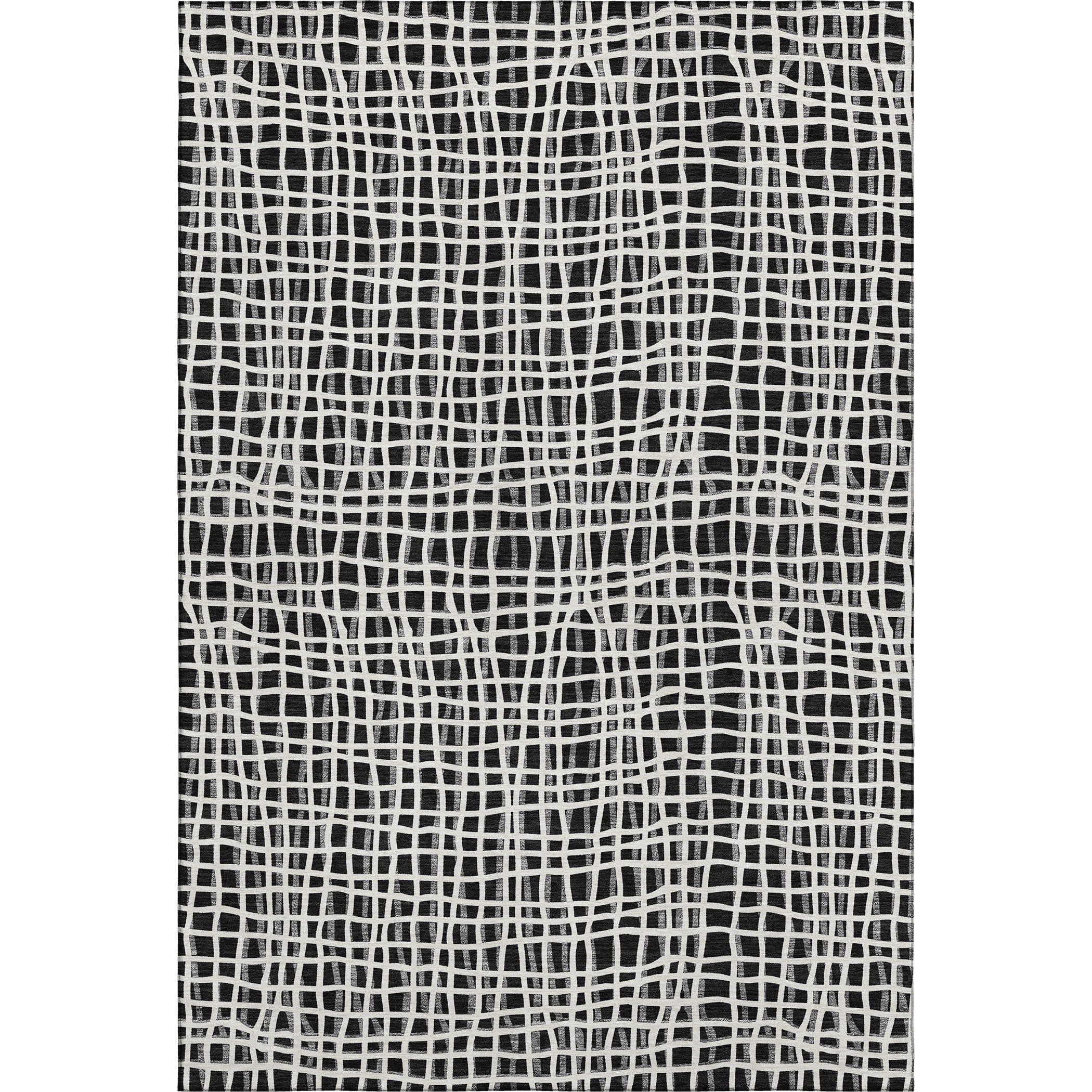 Mostar Machine Washable Transitional Black Rug 2'6" x 3'10" #shape_Rectangle