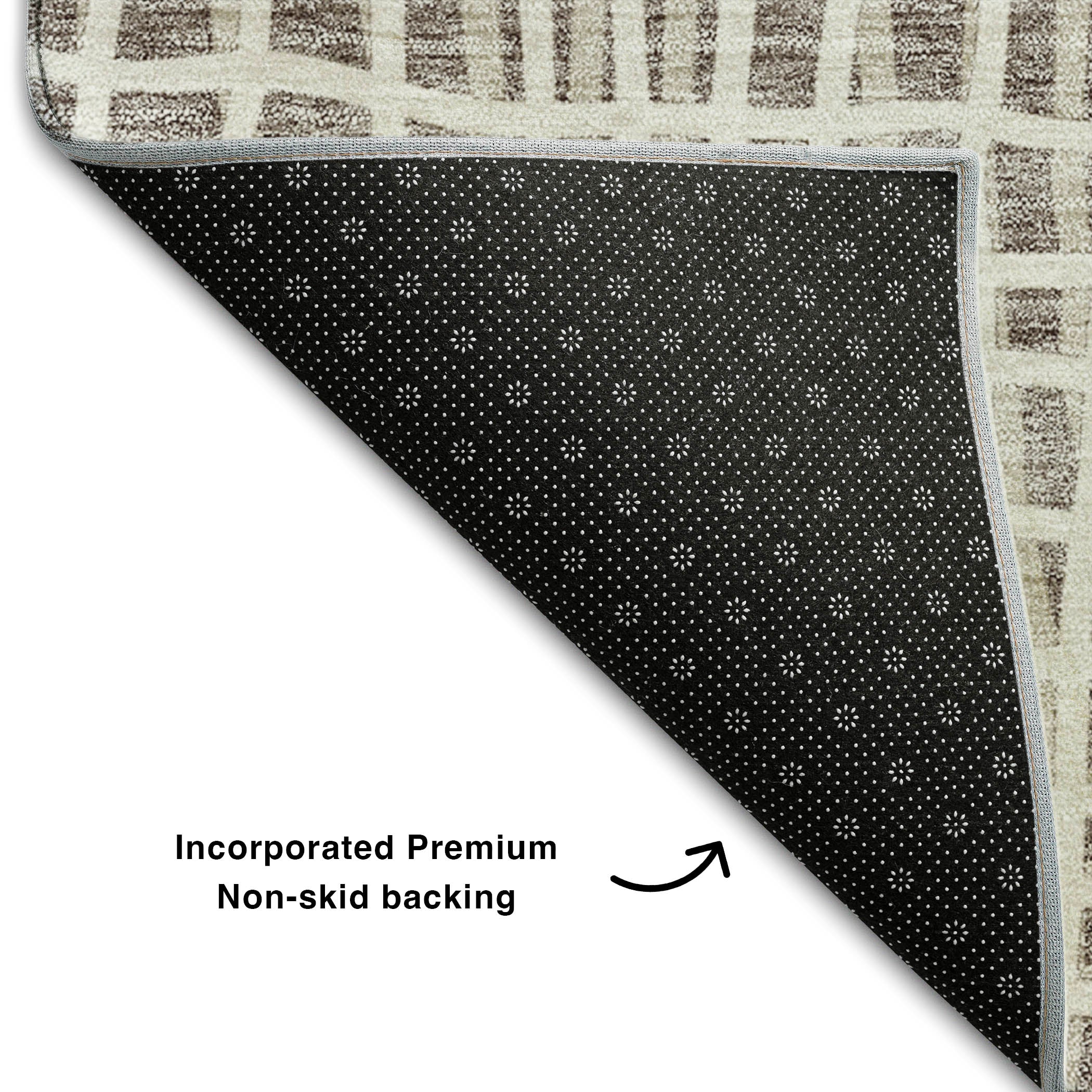 Mostar Machine Washable Transitional Taupe Brown Rug 1'8" x 2'6" #shape_Rectangle