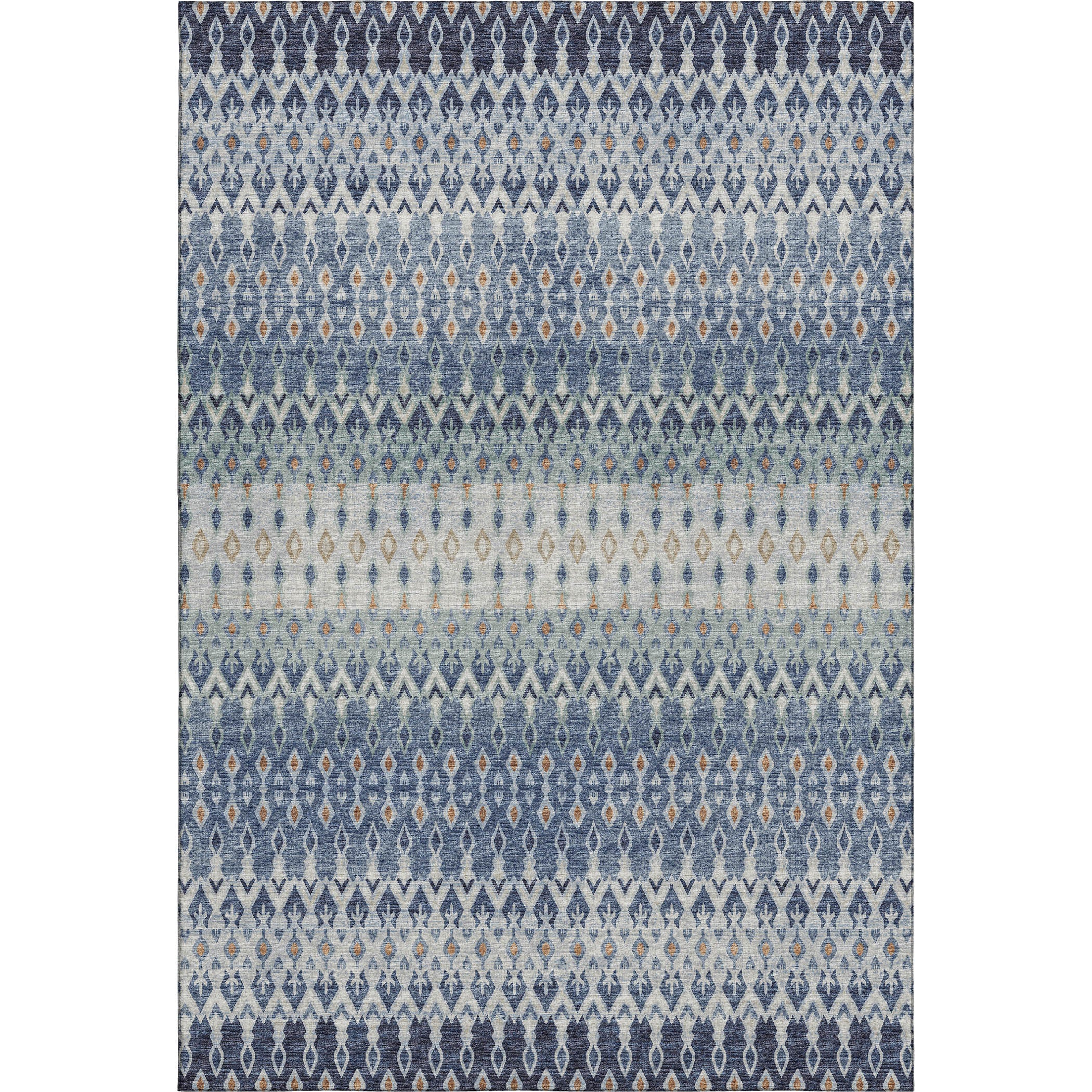 Salzburg Machine Washable Transitional Seaglass Blue Rug 2'6" x 3'10" #shape_Rectangle
