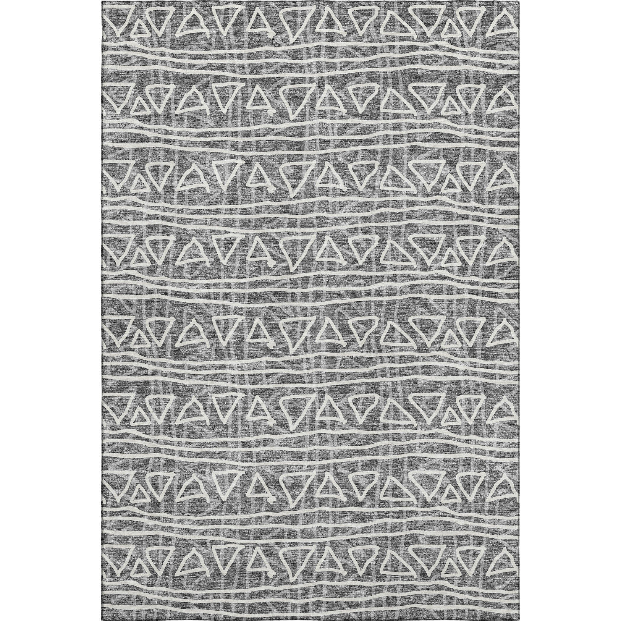 Bruges Machine Washable Transitional Charcoal Gray Rug 2'6" x 3'10" #shape_Rectangle