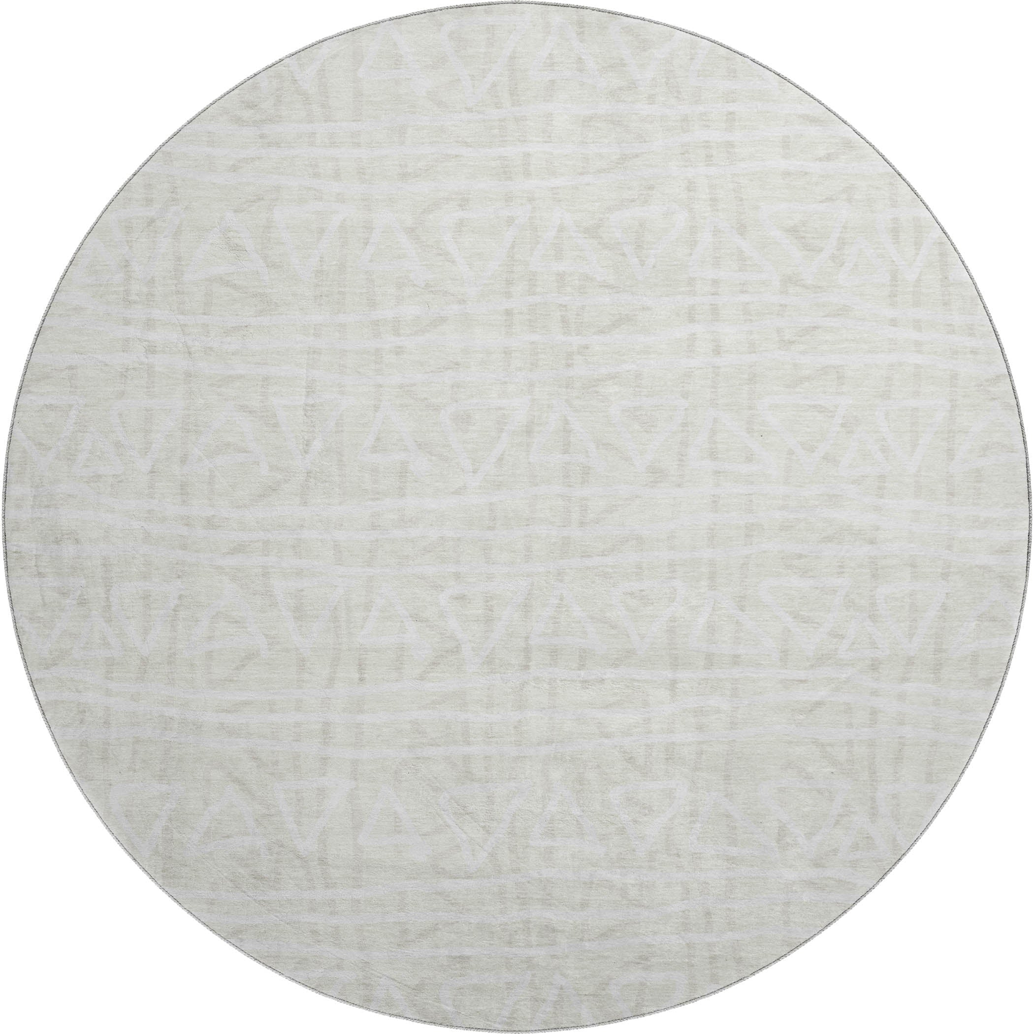 Bruges Machine Washable Transitional Ivory Rug 8' x 8' #shape_Round