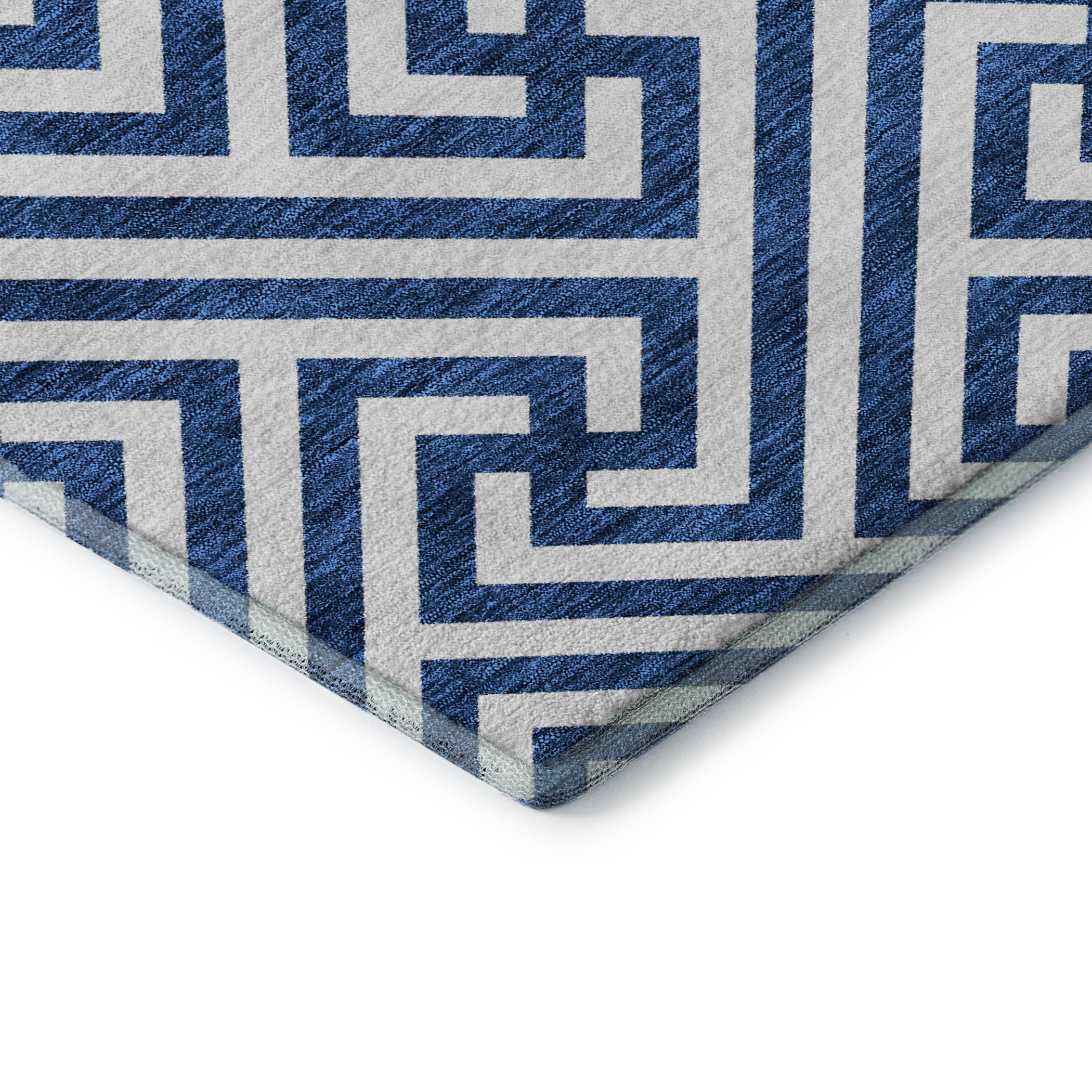 Chiang Mai Machine Washable Transitional Blue Rug 1'8" x 2'6" #shape_Rectangle