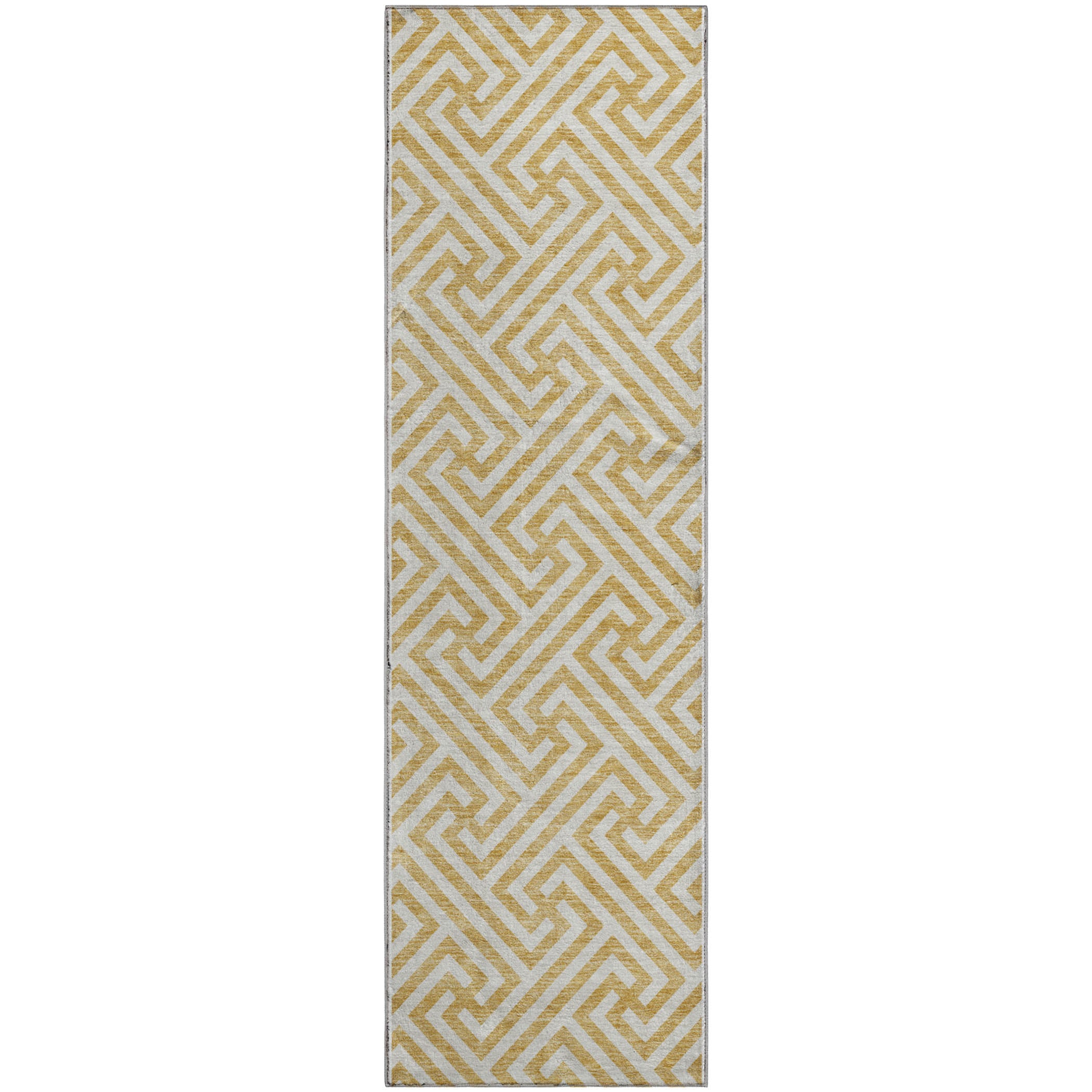 Chiang Mai Machine Washable Transitional Gold Rug 2'3" x 7'6" #shape_Runner