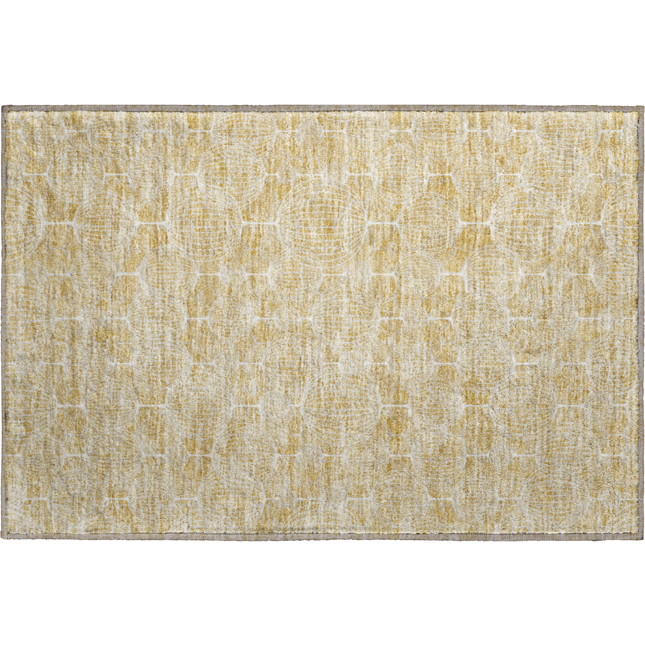 Dublin Machine Washable Transitional Gold Rug 1'8" x 2'6" #shape_Rectangle