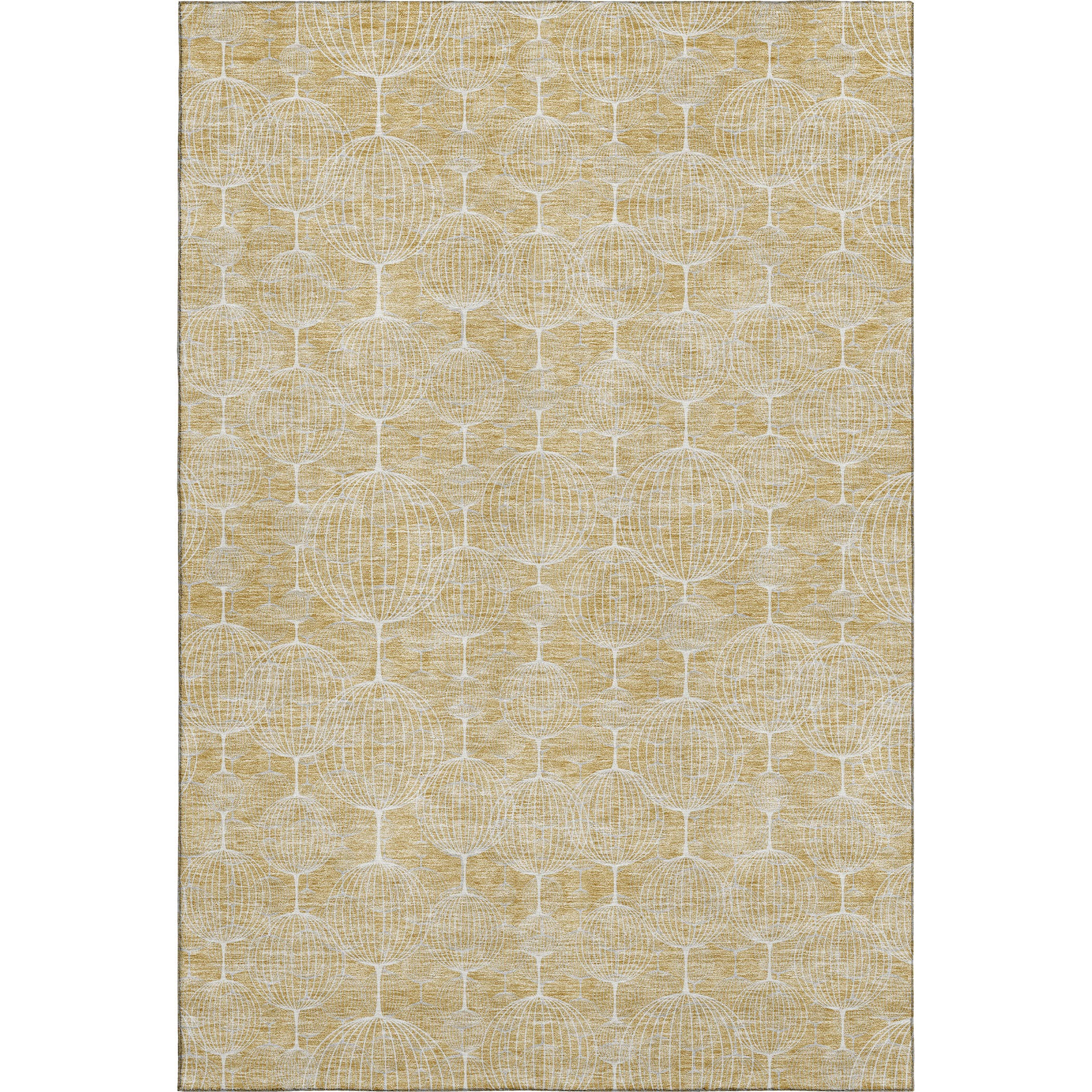 Dublin Machine Washable Transitional Gold Rug 2'6" x 3'10" #shape_Rectangle