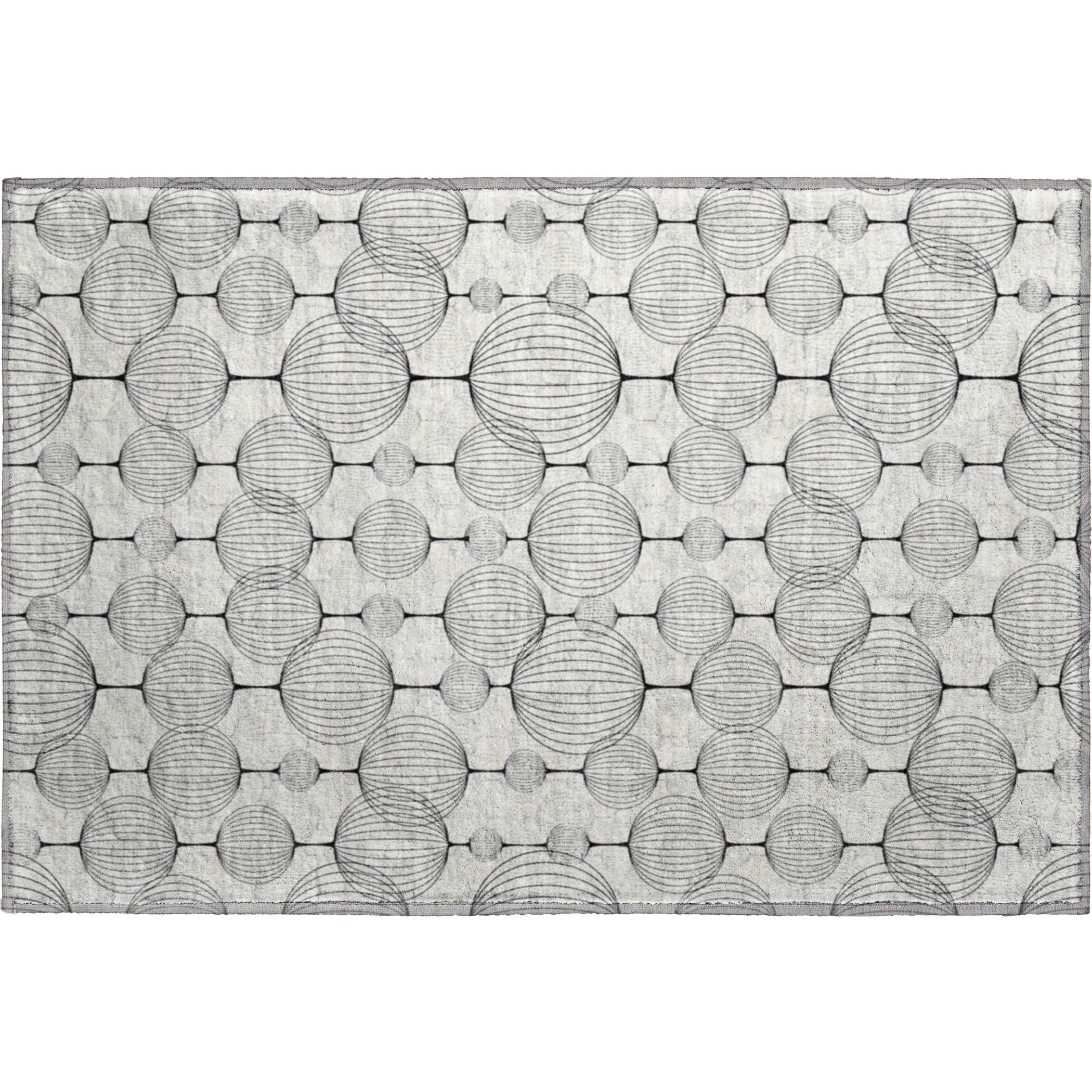 Dublin Machine Washable Transitional Graphite Gray Rug 1'8" x 2'6" #shape_Rectangle