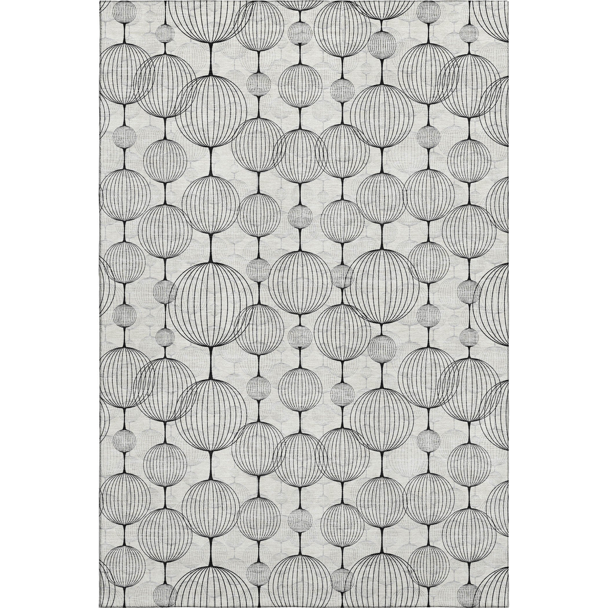 Dublin Machine Washable Transitional Graphite Gray Rug 2'6" x 3'10" #shape_Rectangle
