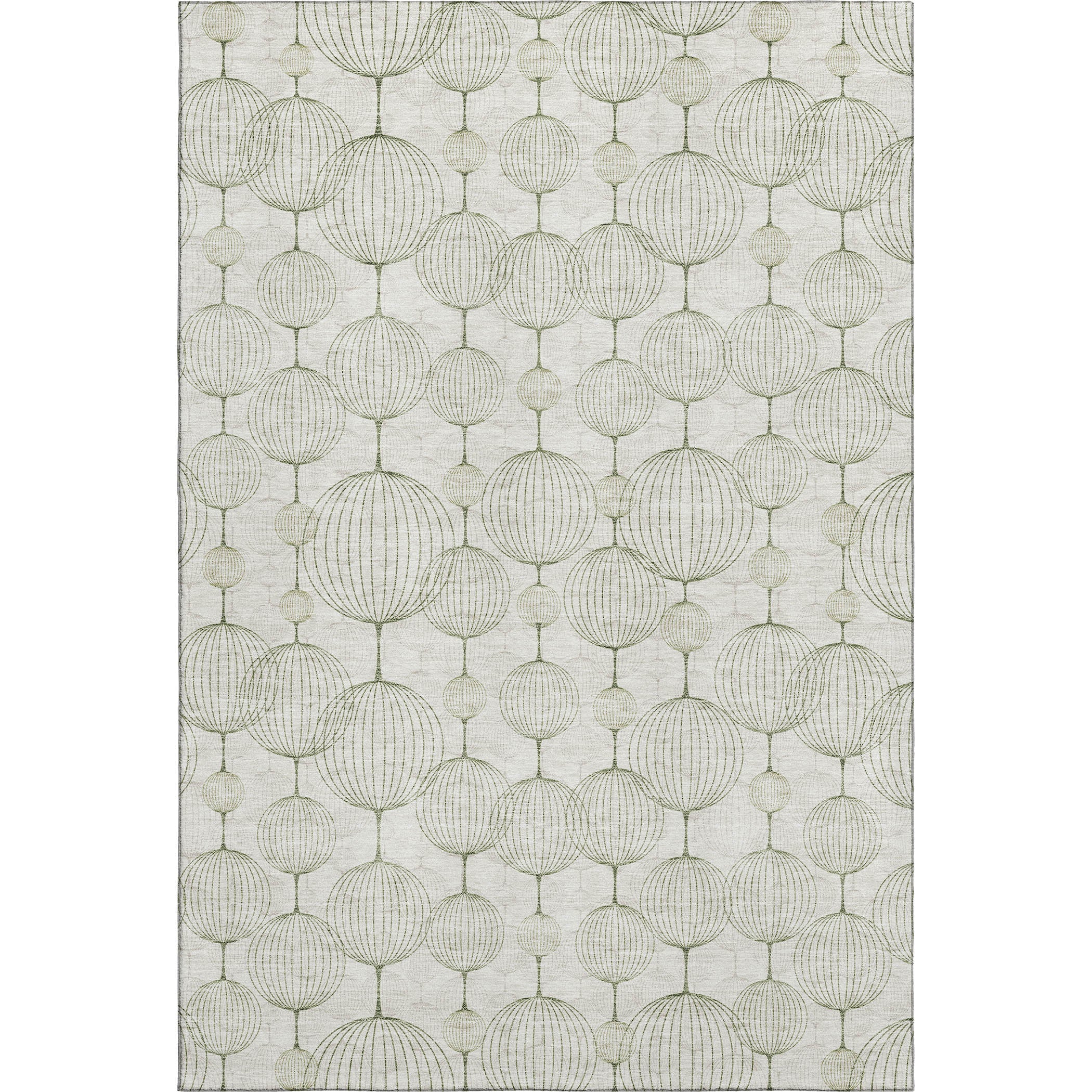 Dublin Machine Washable Transitional Green Rug 2'6" x 3'10" #shape_Rectangle